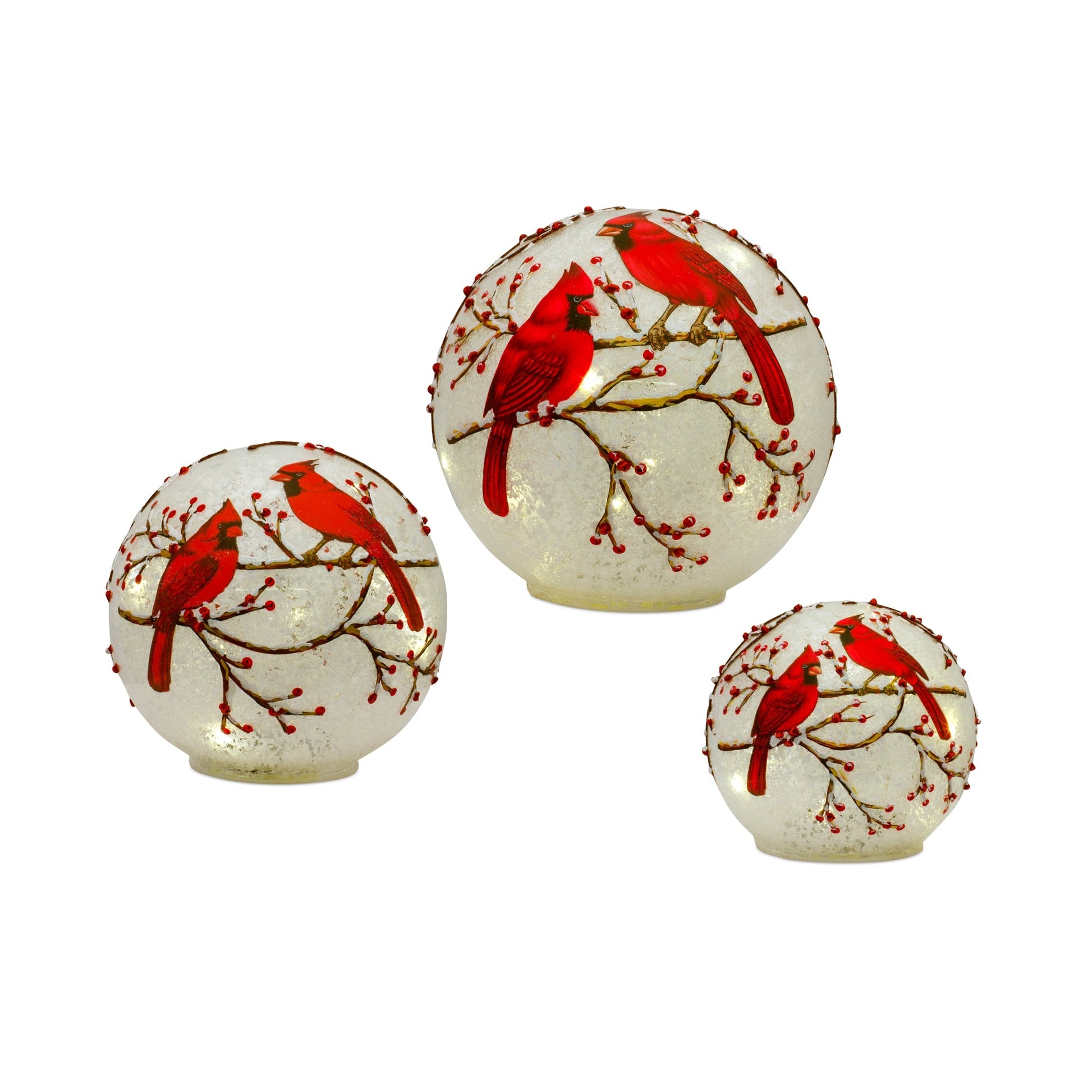 LED-Frosted-Cardinal-Orb-with-Berry-Branch-Design-(Set-of-3)-Christmas-Ornaments