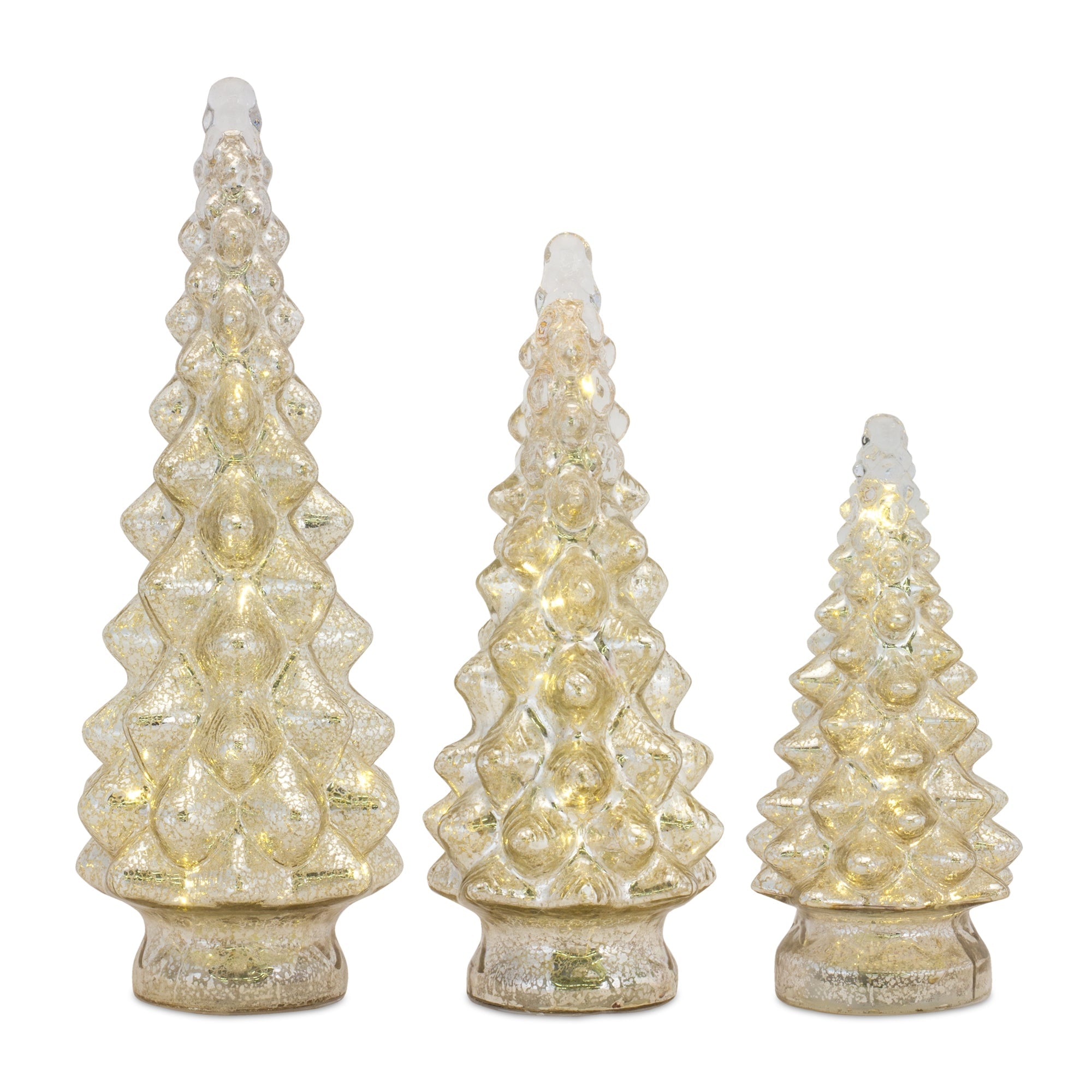 LED-Lighted-Mercury-Glass-Holiday-Tree-Decor-(Set-of-3)-Christmas-Decor
