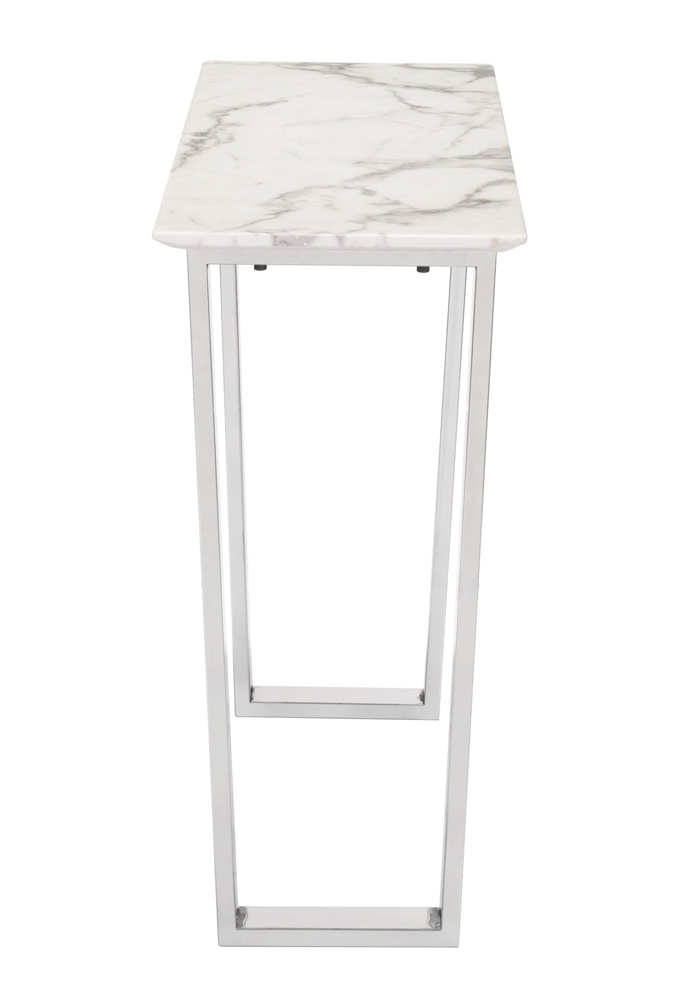 Atlas - Console Table - White & Silver