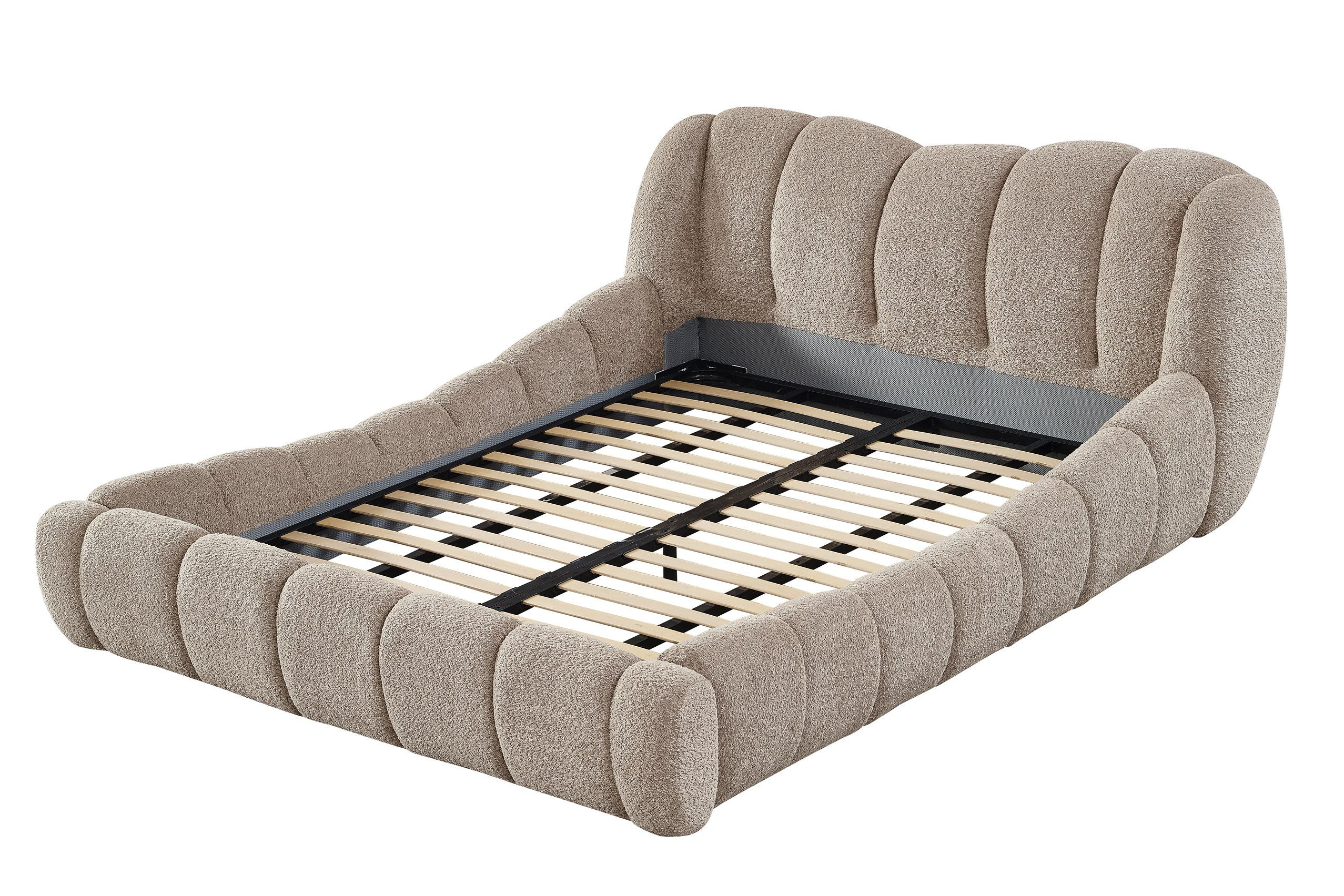 Modrest Janine - Modern Tan Fabric Bed King