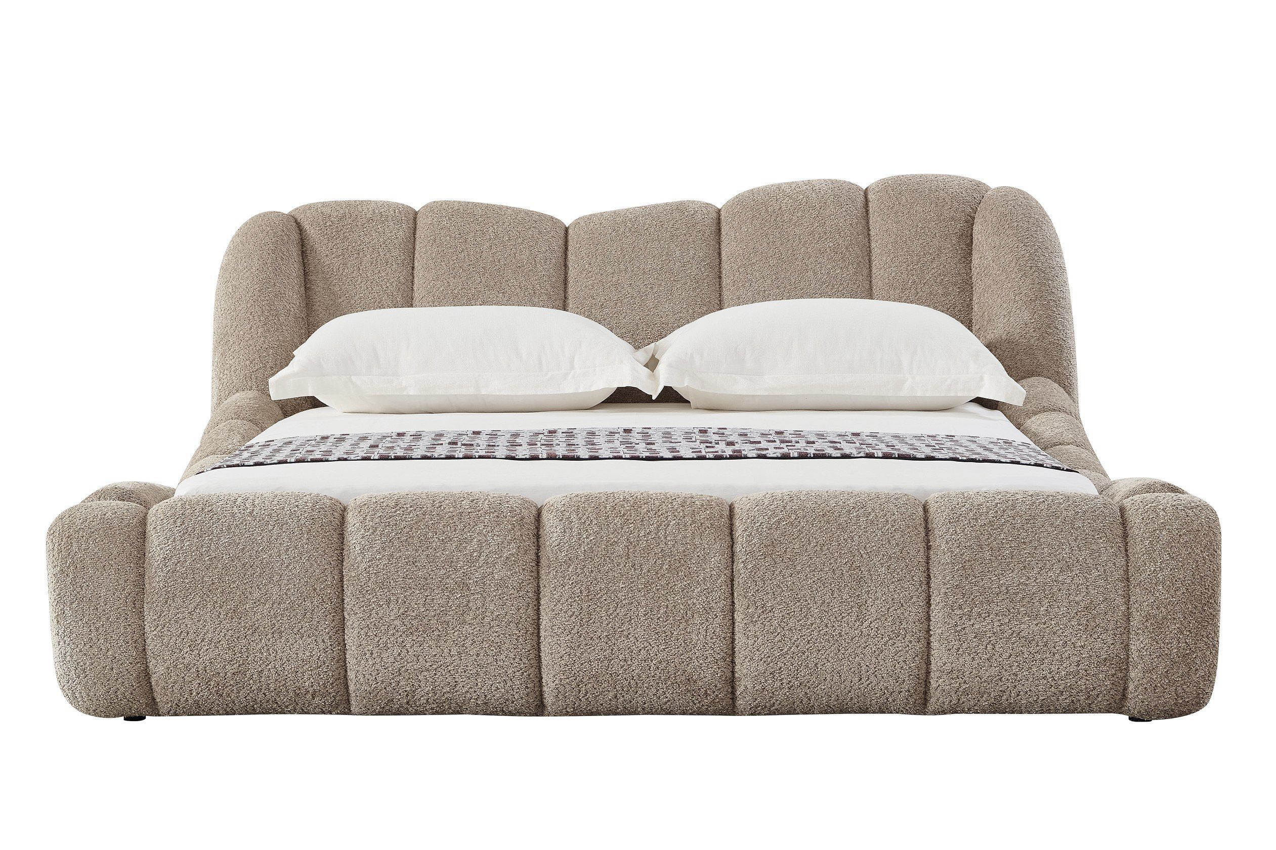 Modrest Janine - Modern Tan Fabric Bed King