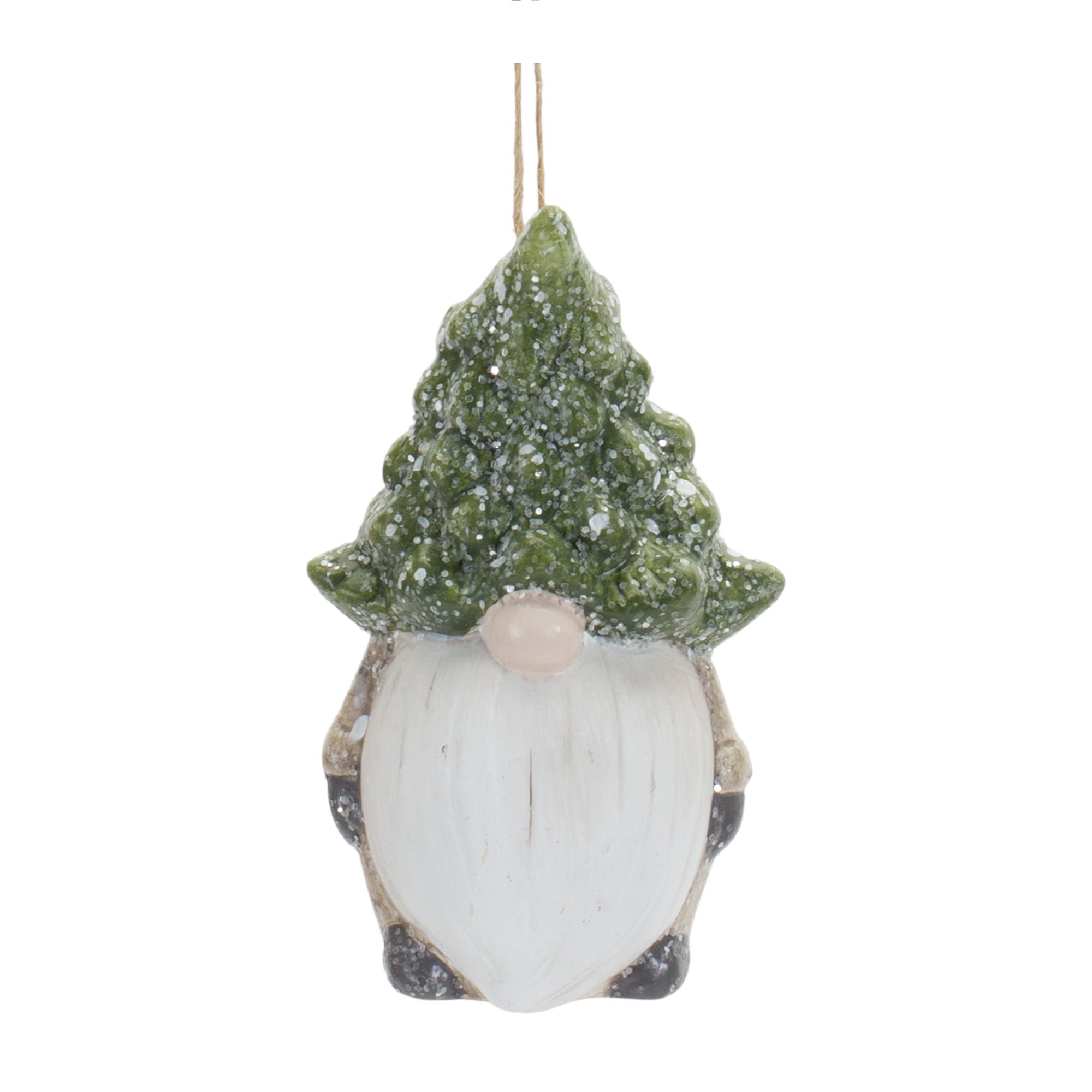 Terra Cotta Gnome with Pine Tree Hat Ornament (Set of 6)