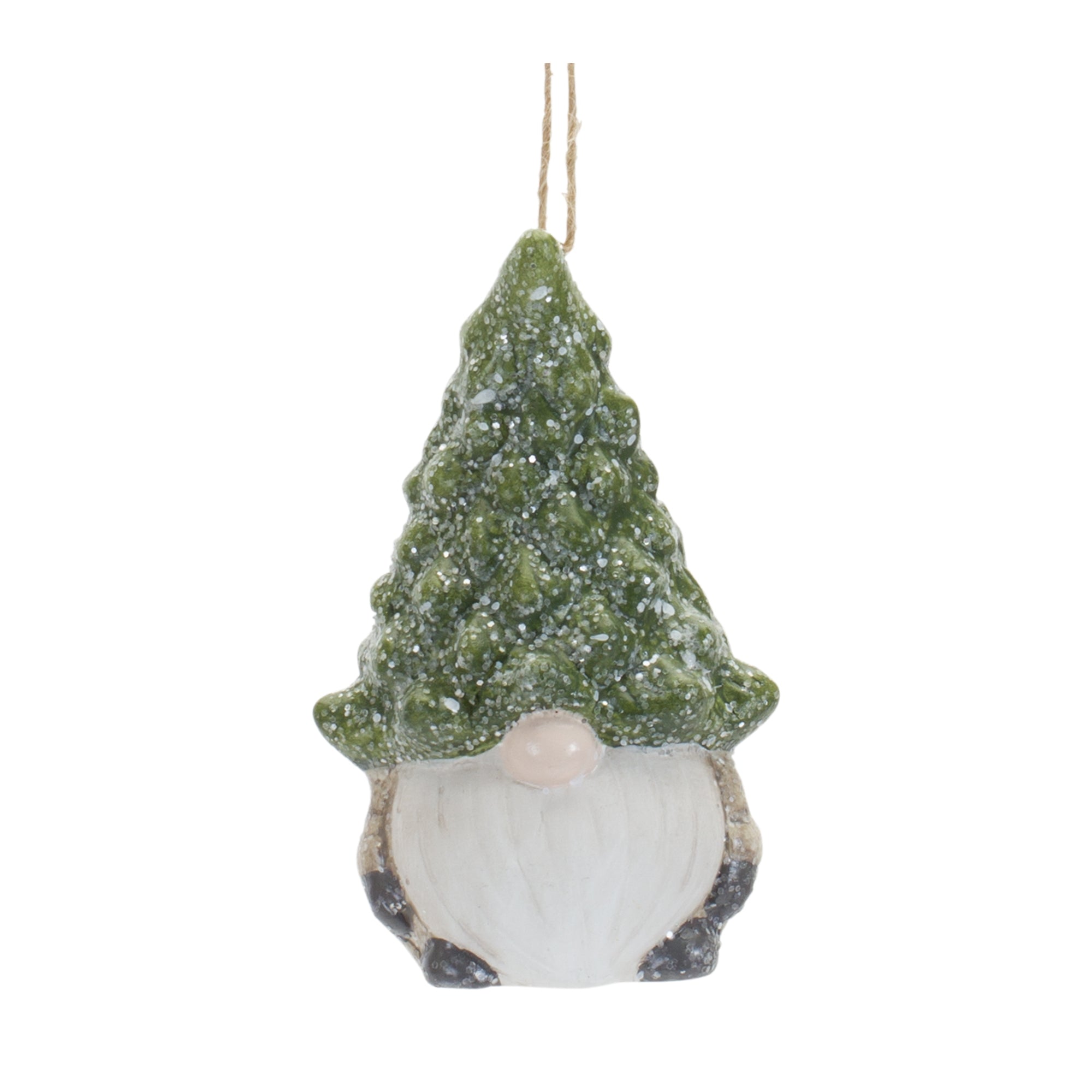 Terra Cotta Gnome with Pine Tree Hat Ornament (Set of 6)