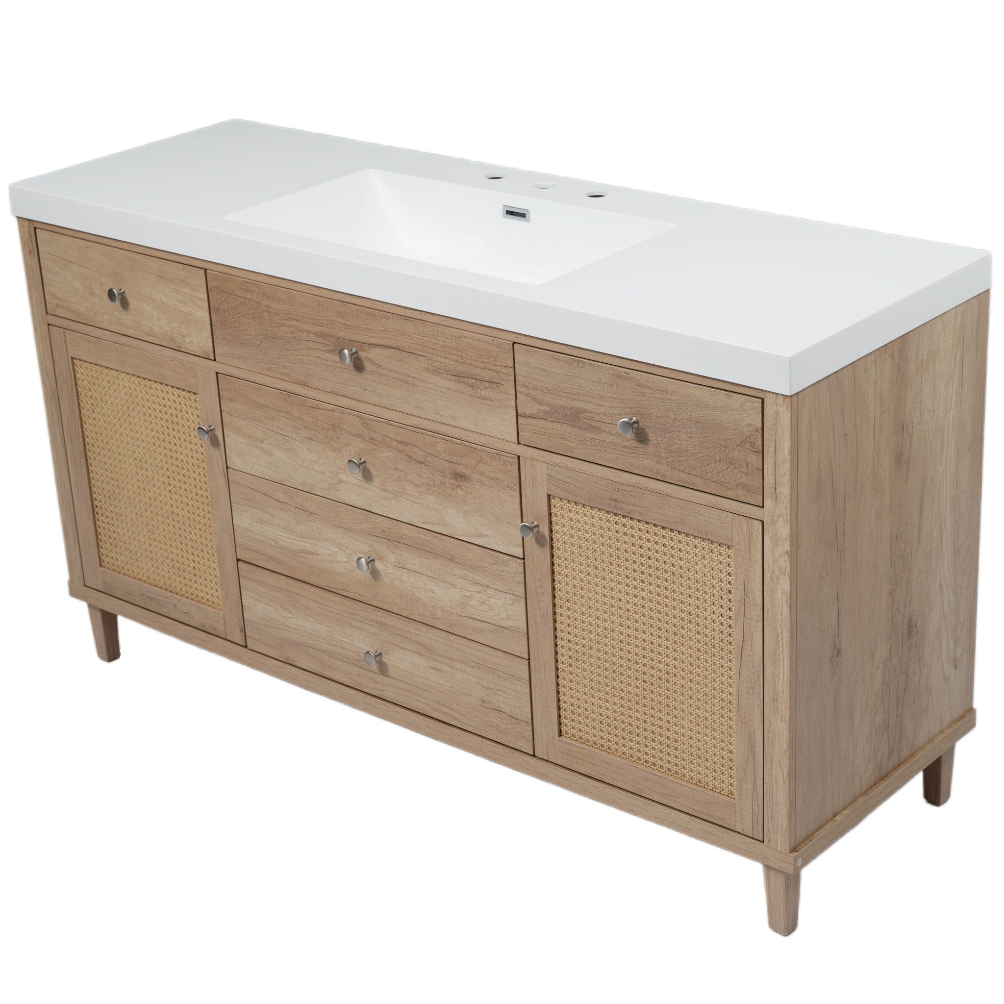 Bathroom Vanity With Sink, 5 Legs, Soft Close Drawers