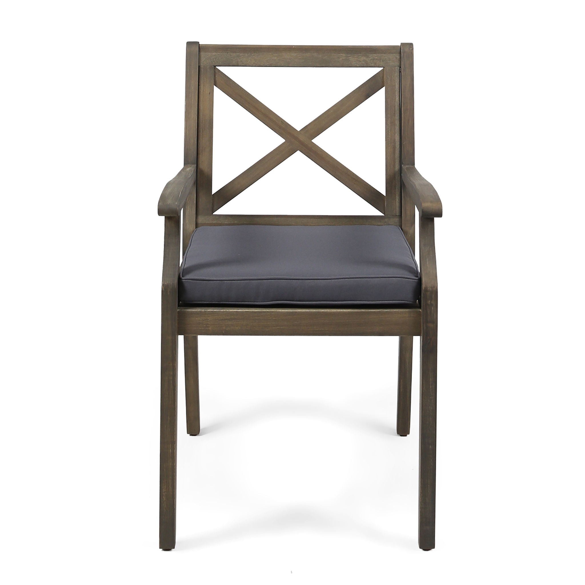 Perla - Dining Chair Set With Cushions 2 Piece - Dark Gray