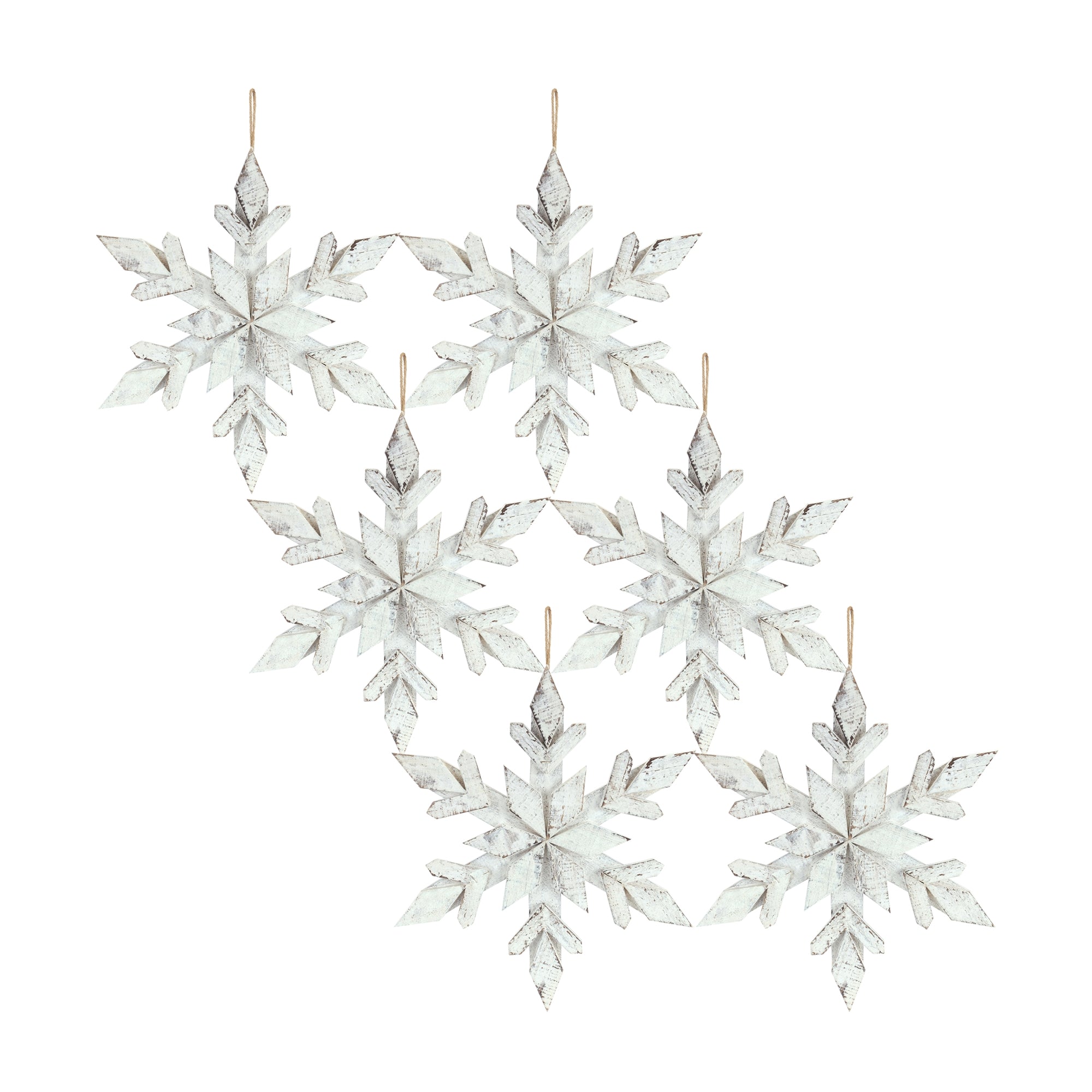 White-Washed-Wooden-Snowflake-Ornament-(Set-of-6)-Christmas-Ornaments