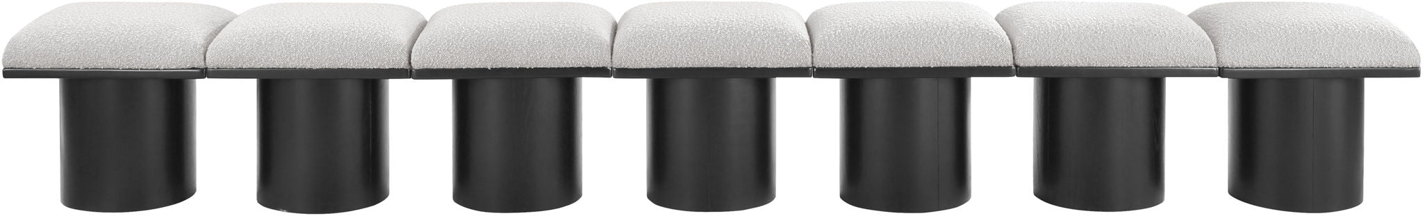 Pavilion - 7 Piece Modular Bench With Black Base