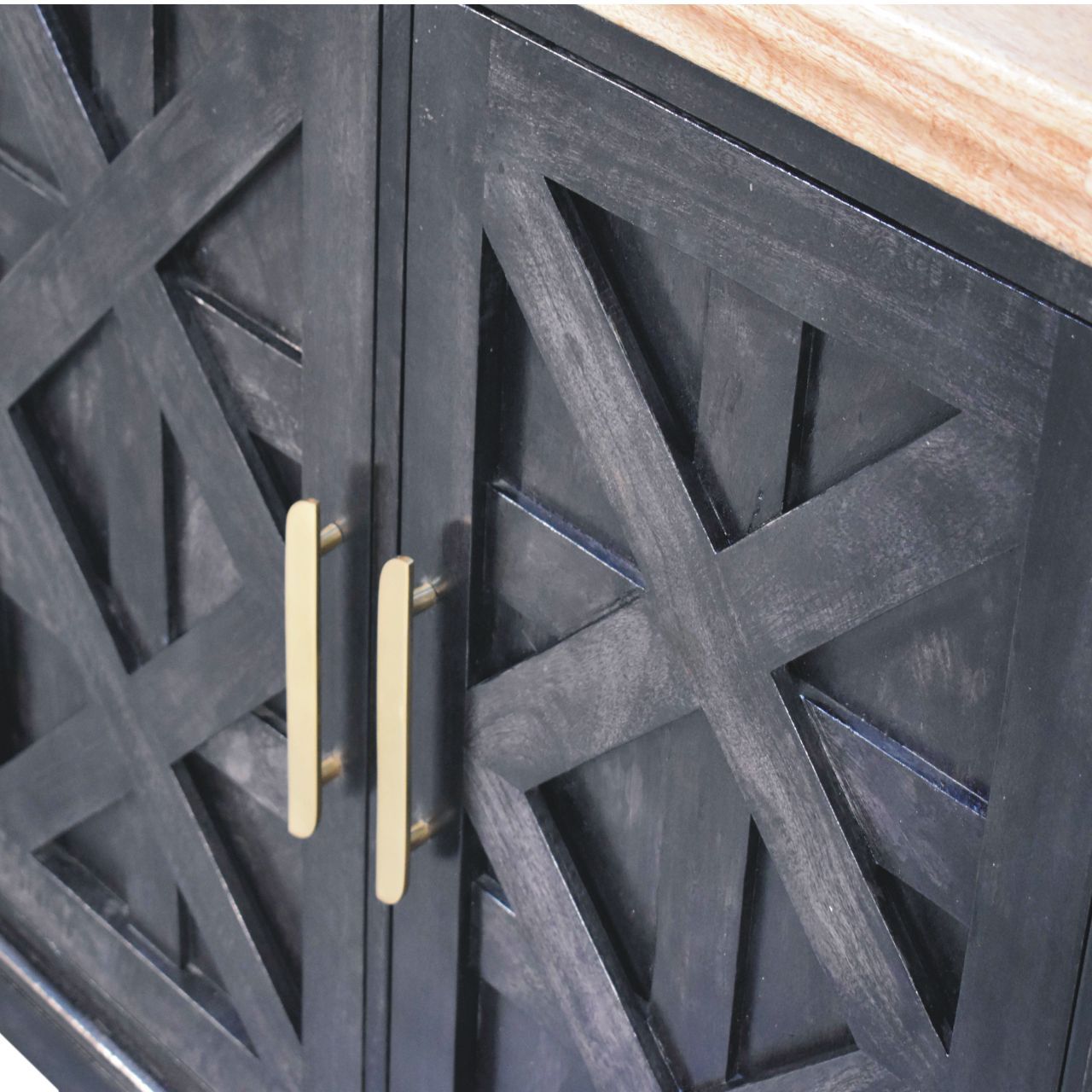 Regal - Rustic Sideboard - Black - Best Buy Furniture