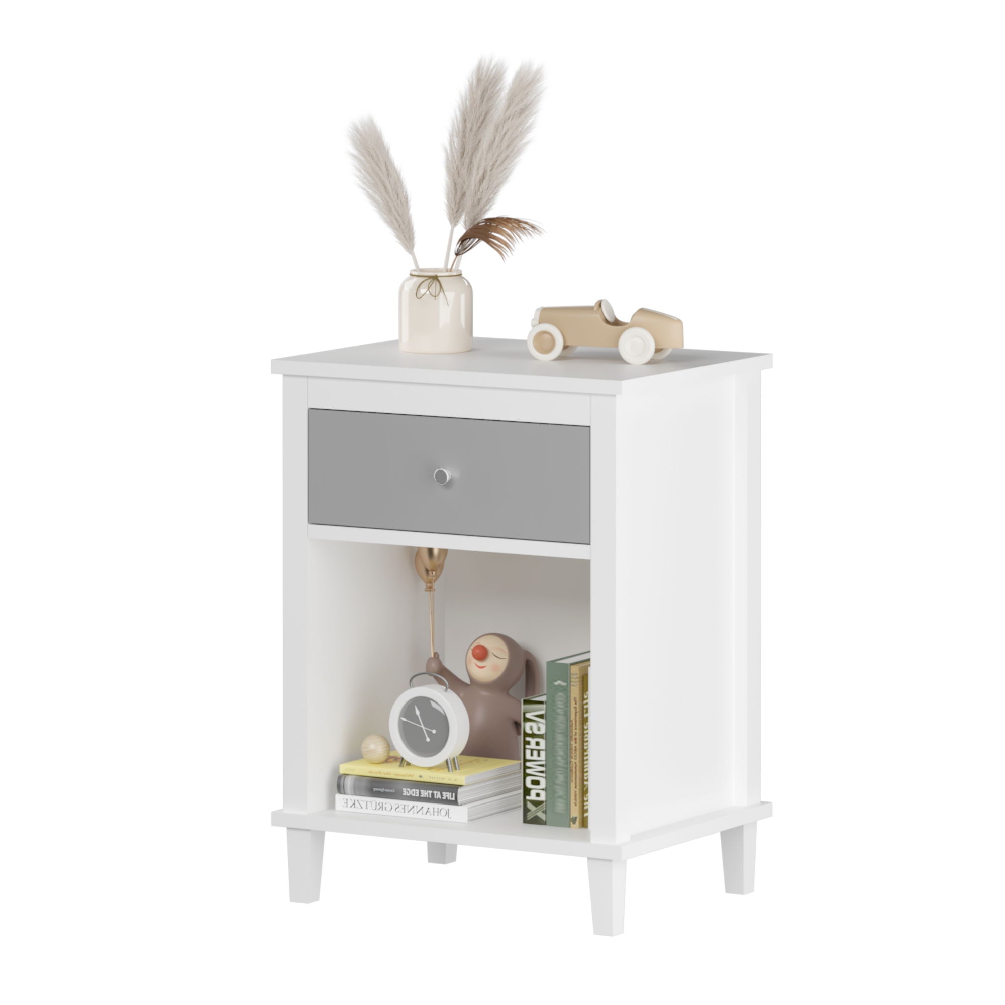 Nightstand With 1 Drawer 1 Shelf