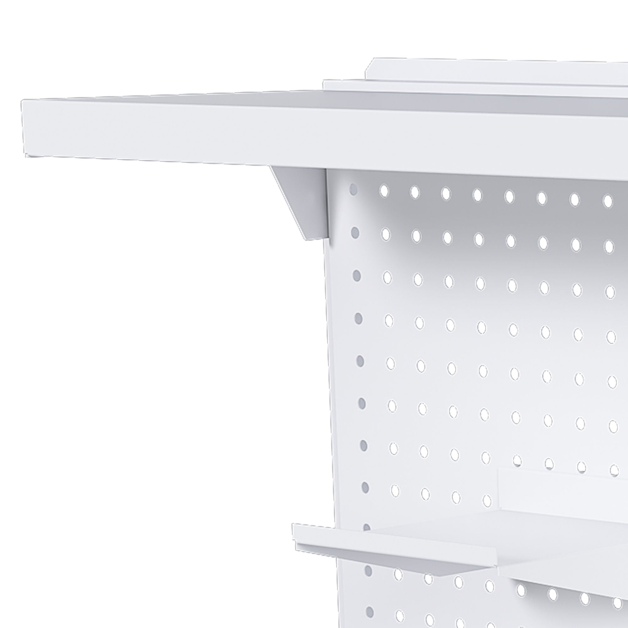 Clamp On Desk Pegboard With Single Monitor Stand