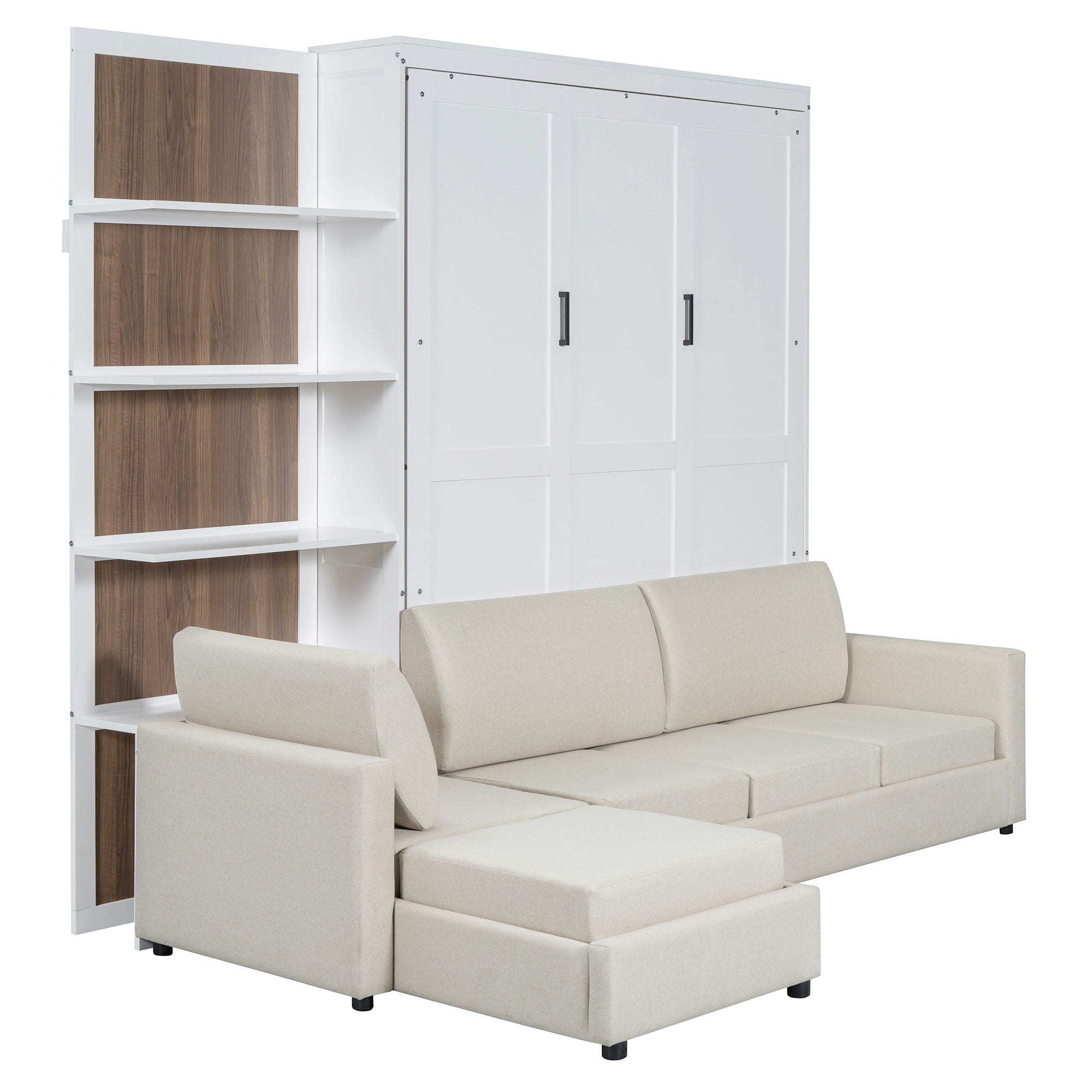 Murphy Bed With Sofa And Shelves
