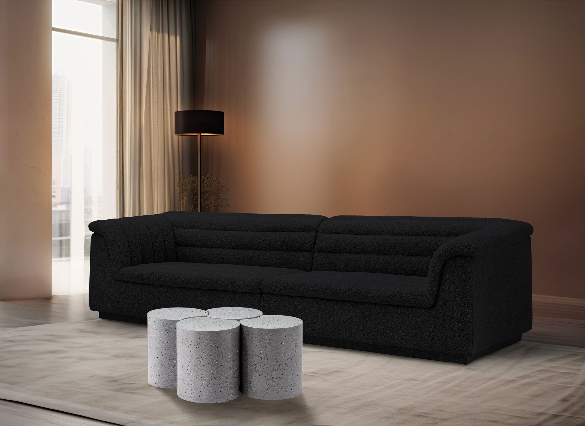 Dimple - 4 Piece Modular Coffee Table - Terazzo Finish - Best Buy Furniture