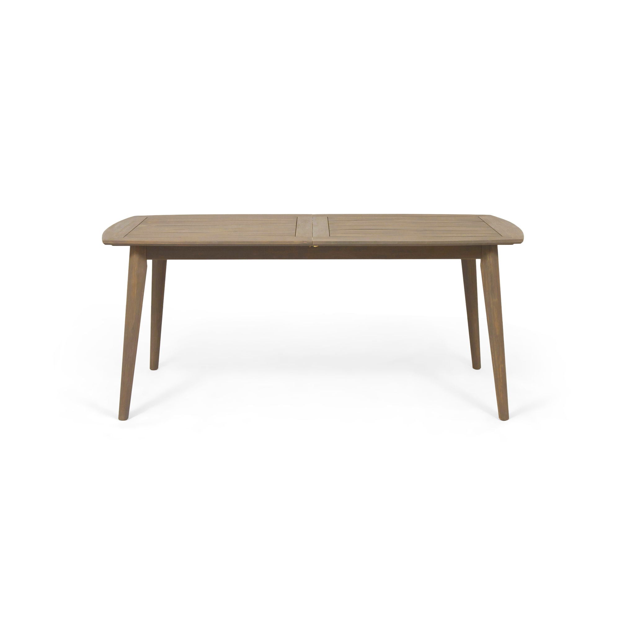Modern Outdoor Dining Set With Expandable Acacia Wood Table