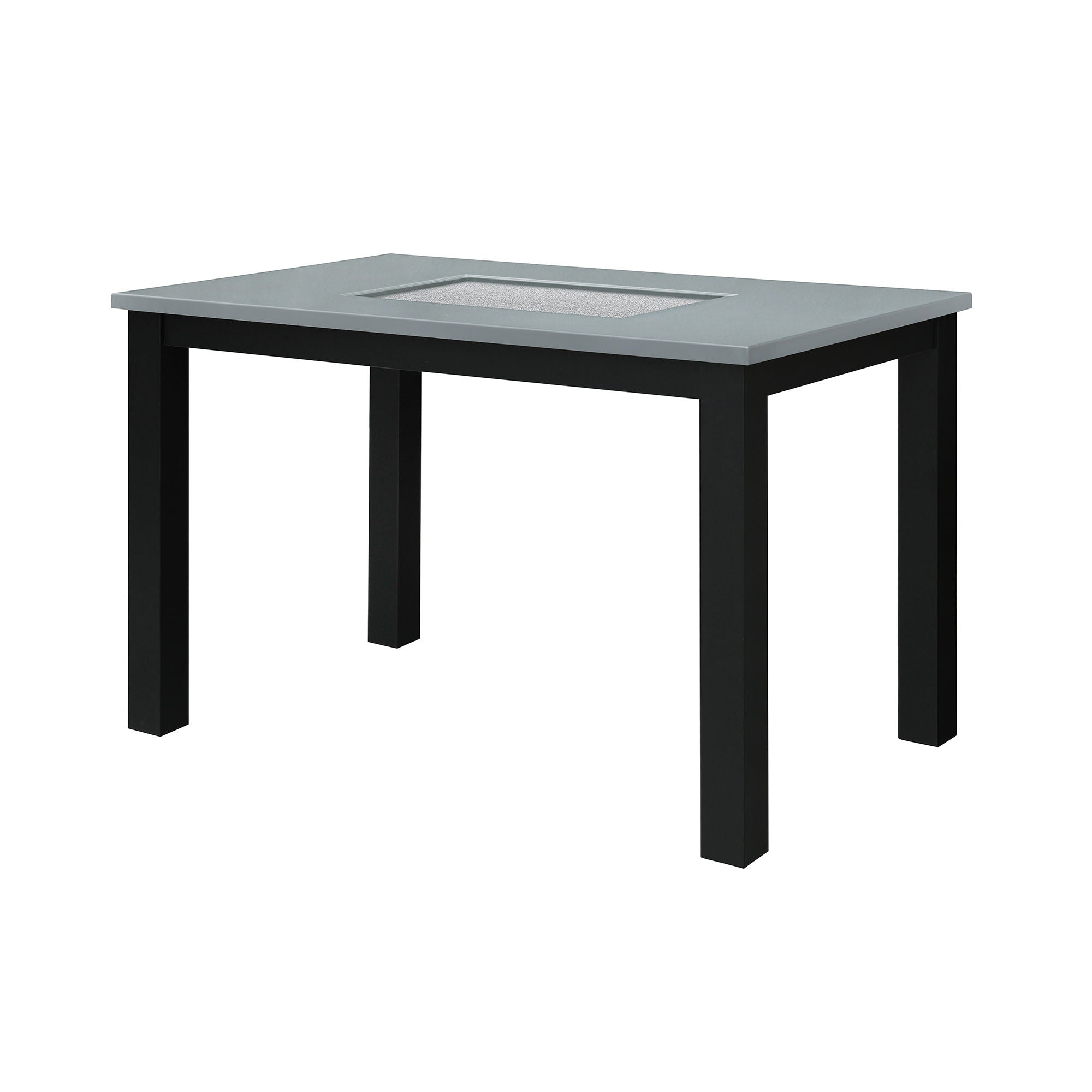 Dining Table Set With 4 Chairs, 5 Piece Set - Gray