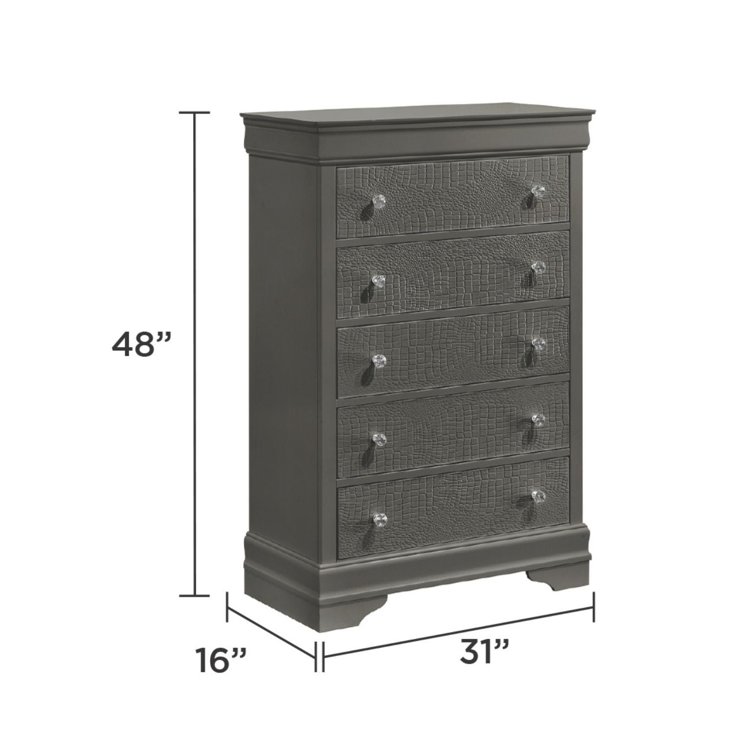 Blaze - Modern 5 Drawer Chest