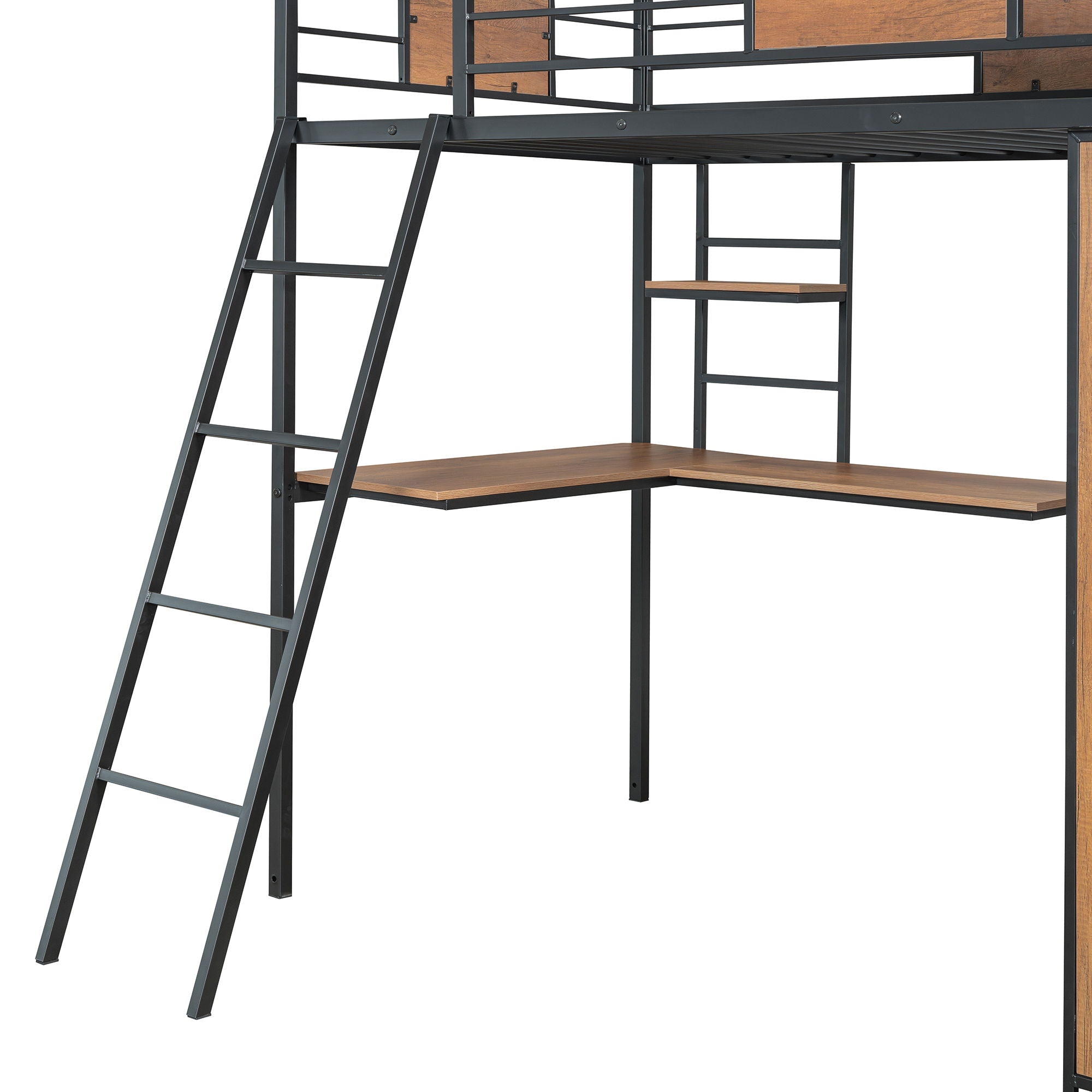 Loft Bed With L Shape Desk And Wardrobe