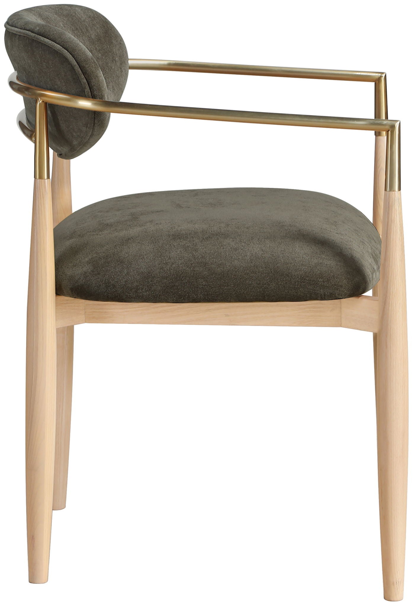 Riccio - Fabric Dining Arm Chair (Set of 2) - Natural Frame