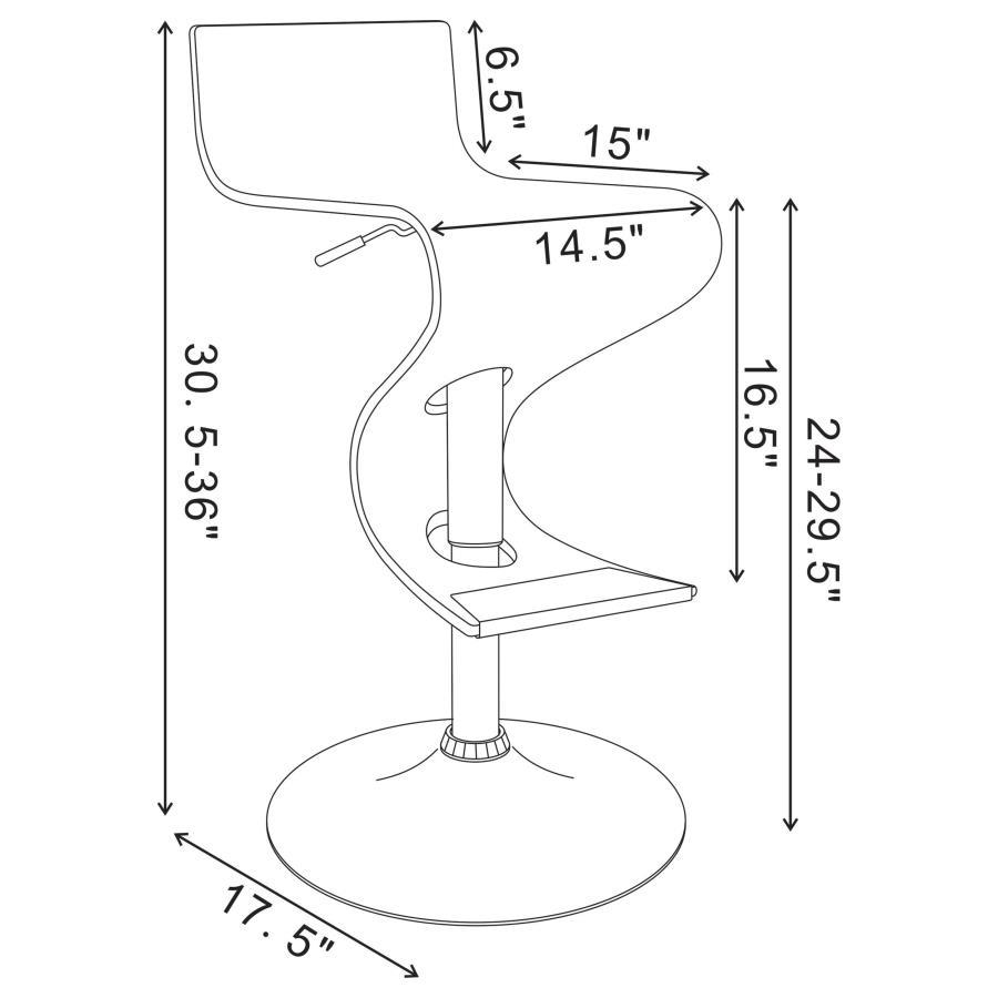 Covina - Adjustable Bar Stool - Walnut