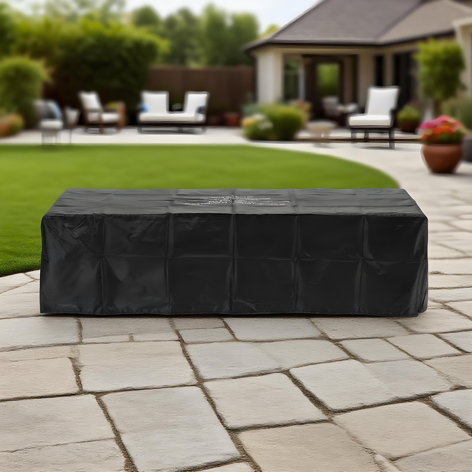 Tabletop Propane Fire Pits 55 x 23 in, 50,000 BTU Outdoor Firepit Table