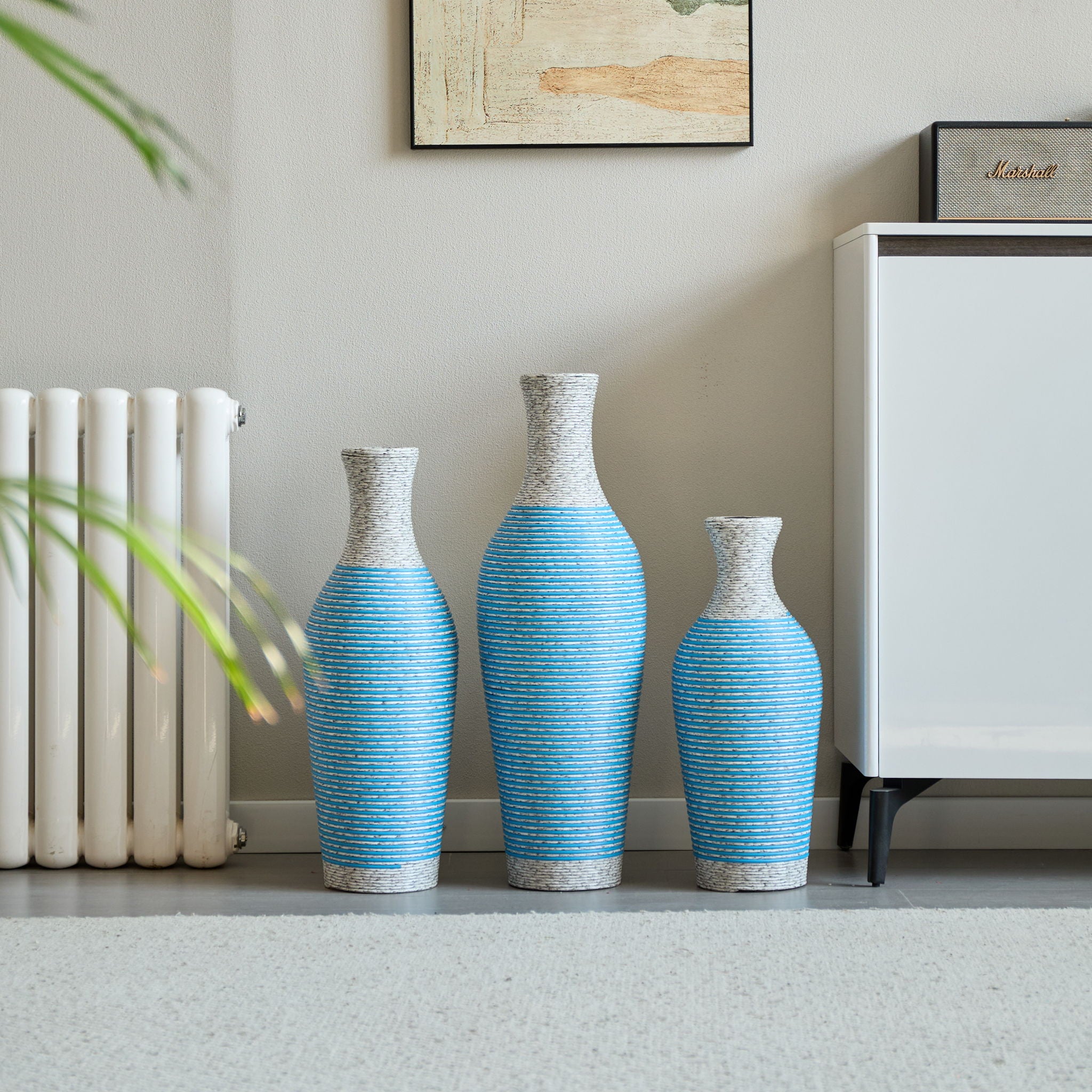 Classic And Neat Floor Vase, High Independent Flower Stand (Set of 3)