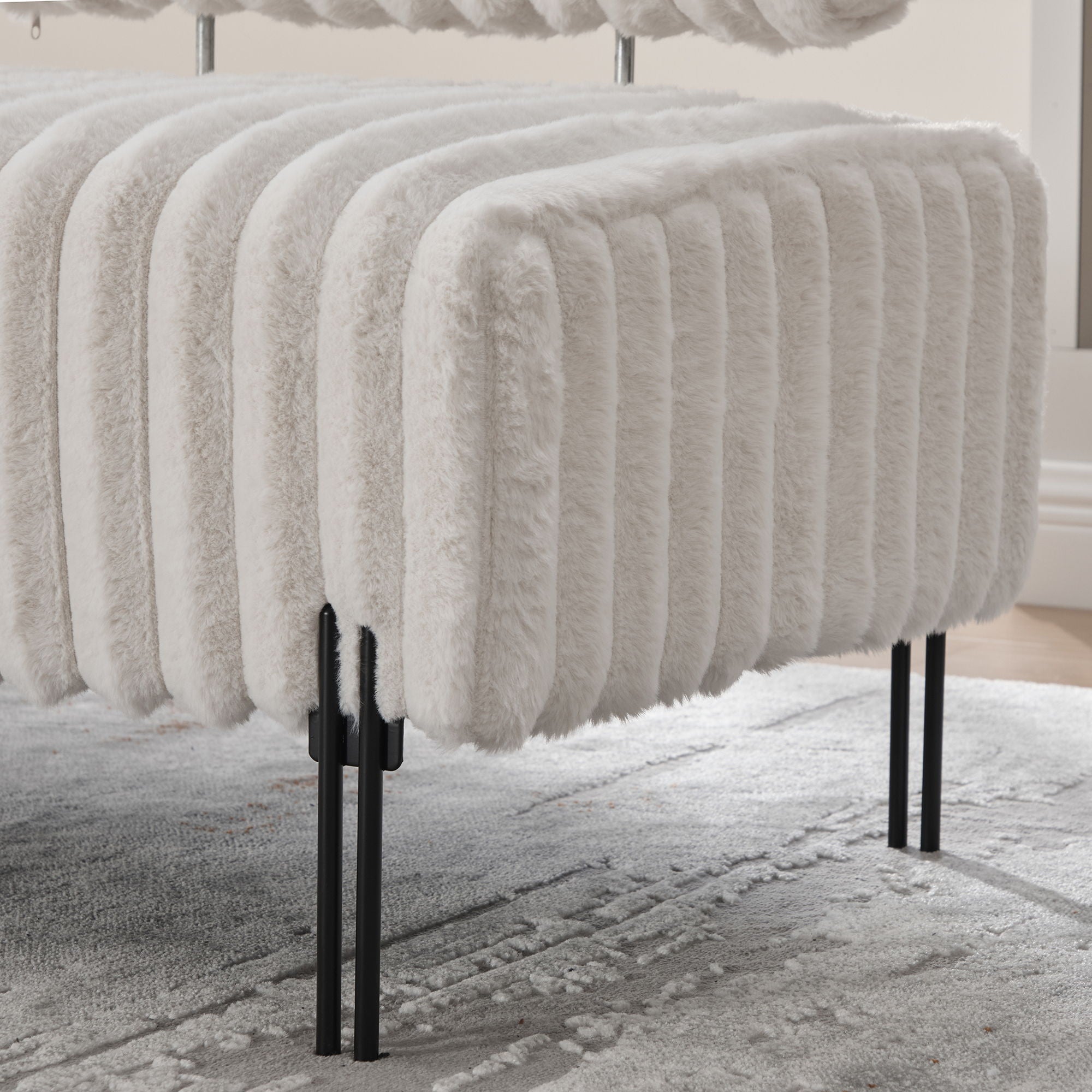 Mini Loveseat With Adjustable Backrest - Beige