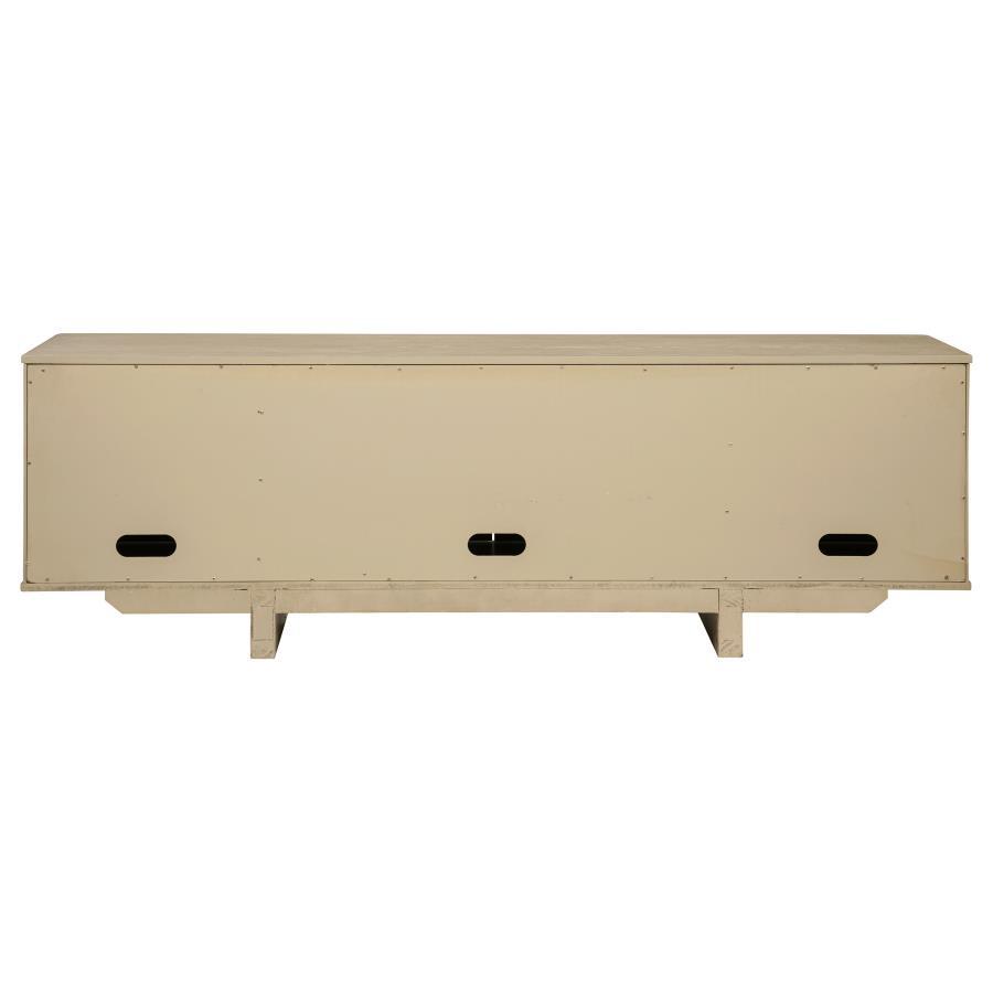 Kailani - 79" 4-door Cane TV Stand Media Console - Beige Oak