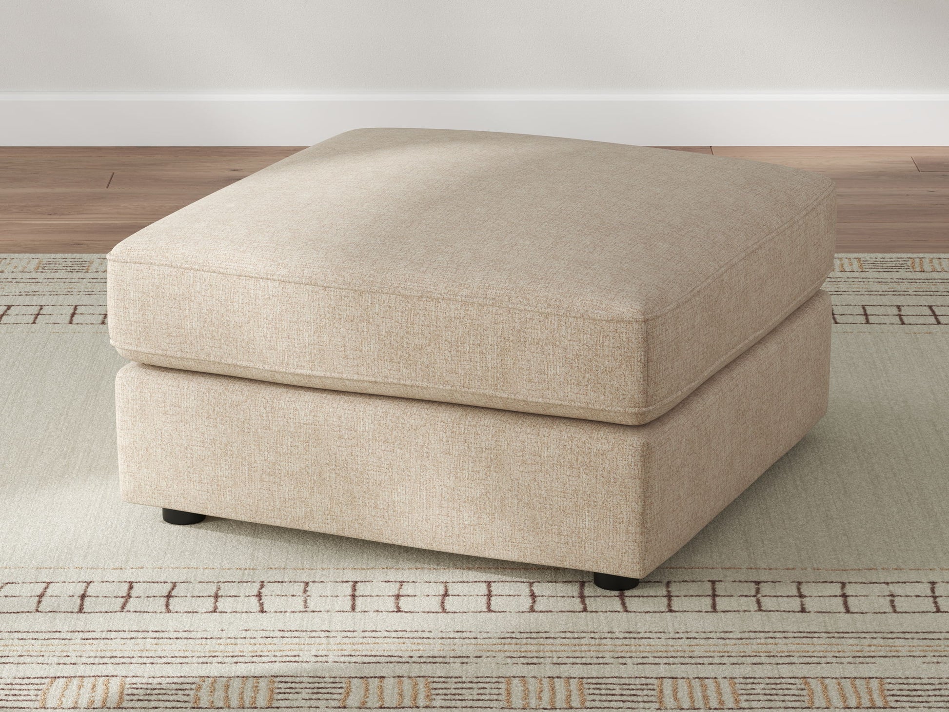 Seyler - Oversized Accent Ottoman - Sand - Best Buy Furniture