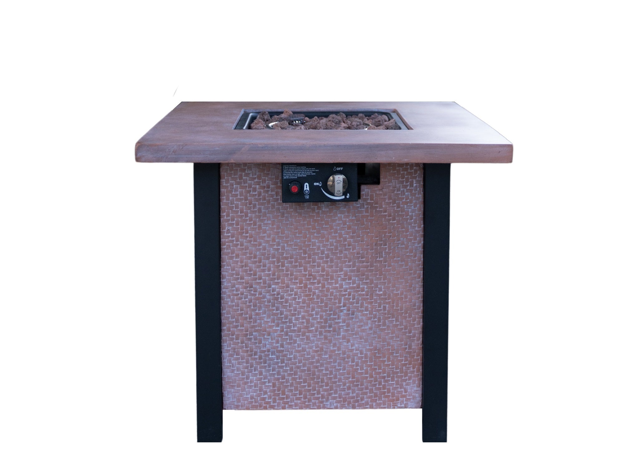 25" H Outdoor Patio Propane Gas Fire Pit Table - 50,000 BTU High-temperature-resistant