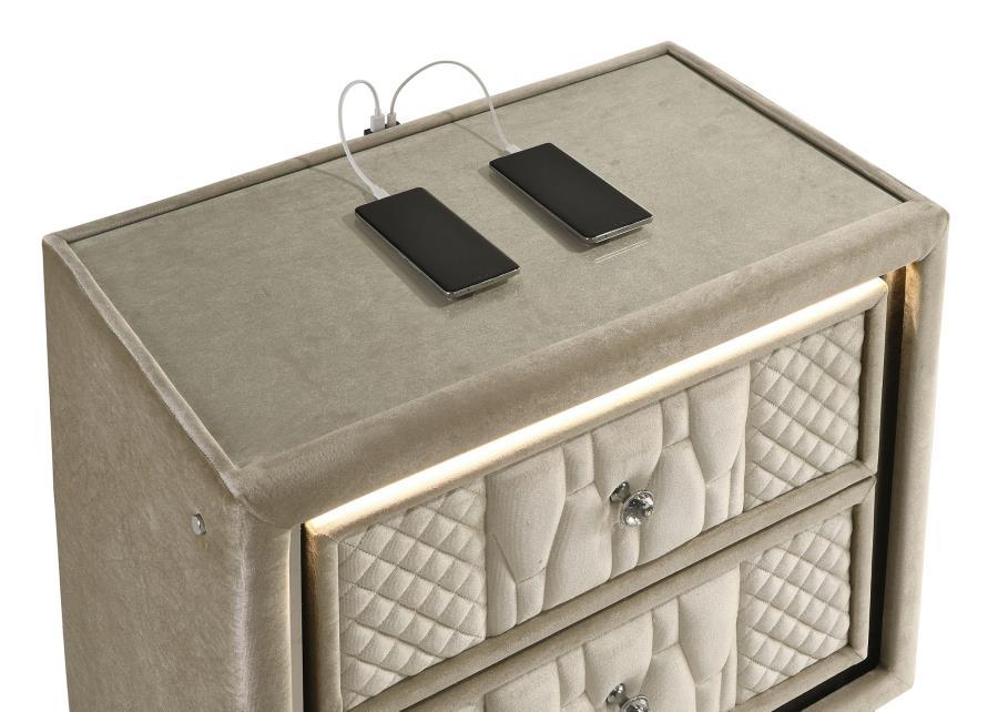 Lorient - Bedroom Set With LED Flame Box Dresser