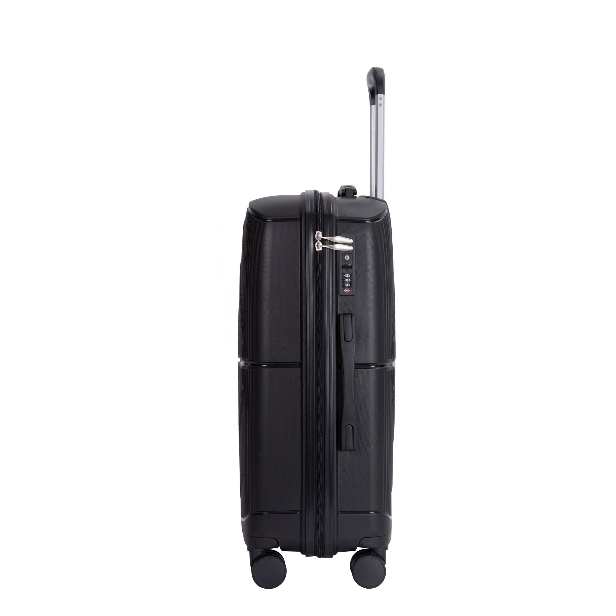 3 Piece Set Expandable Hardshell Suitcase Double Spinner Wheels