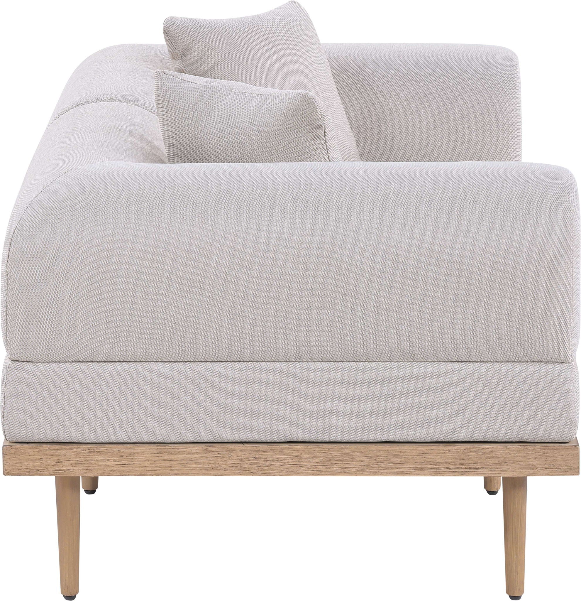 Laguna - 2 Piece Resilient Water Resistant Fabric 71" Upholstered Outdoor Patio Modular Loveseat