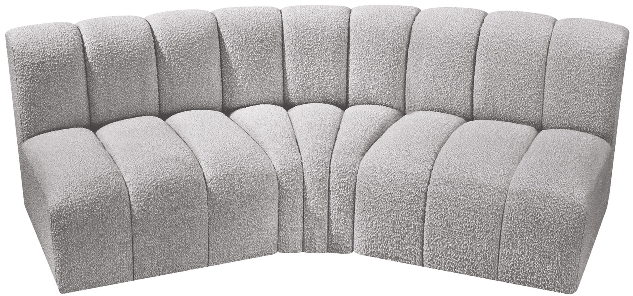 Arc - Boucle Fabric 3 Piece Modular Corner Sofa