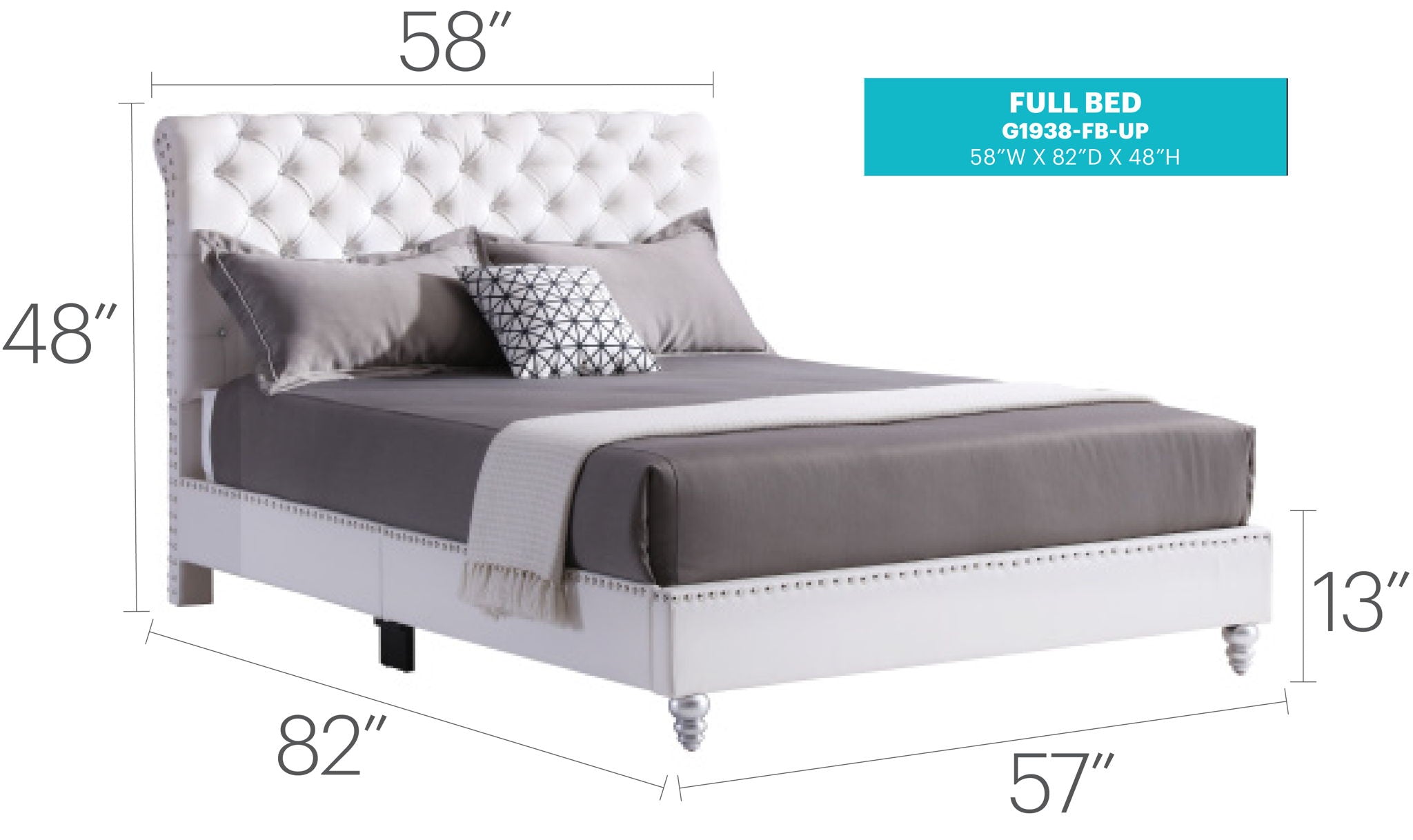 Elegant Transitional Upholstered Bed