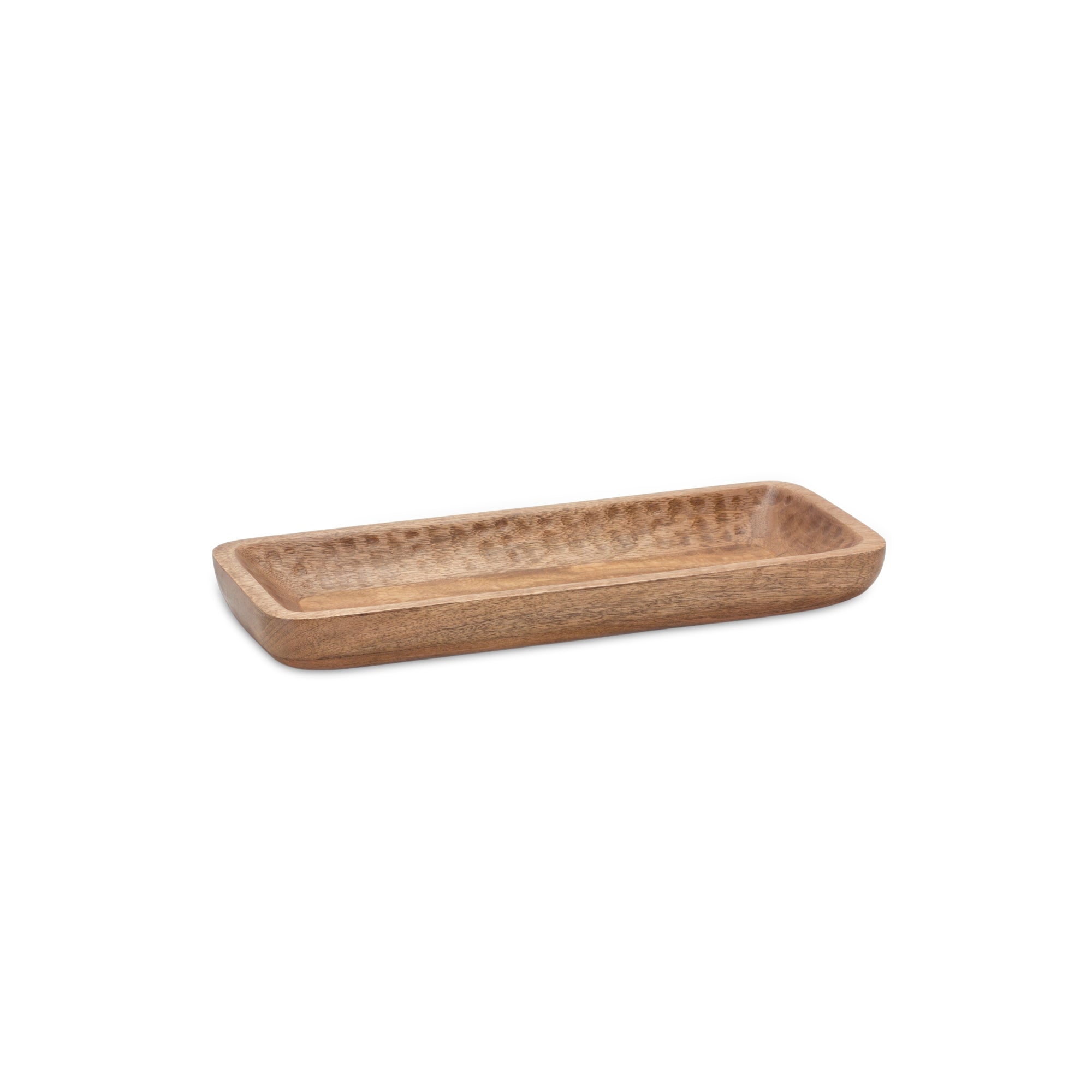 Natural Mango Wood Dough Bowl Tray (Set of 2)