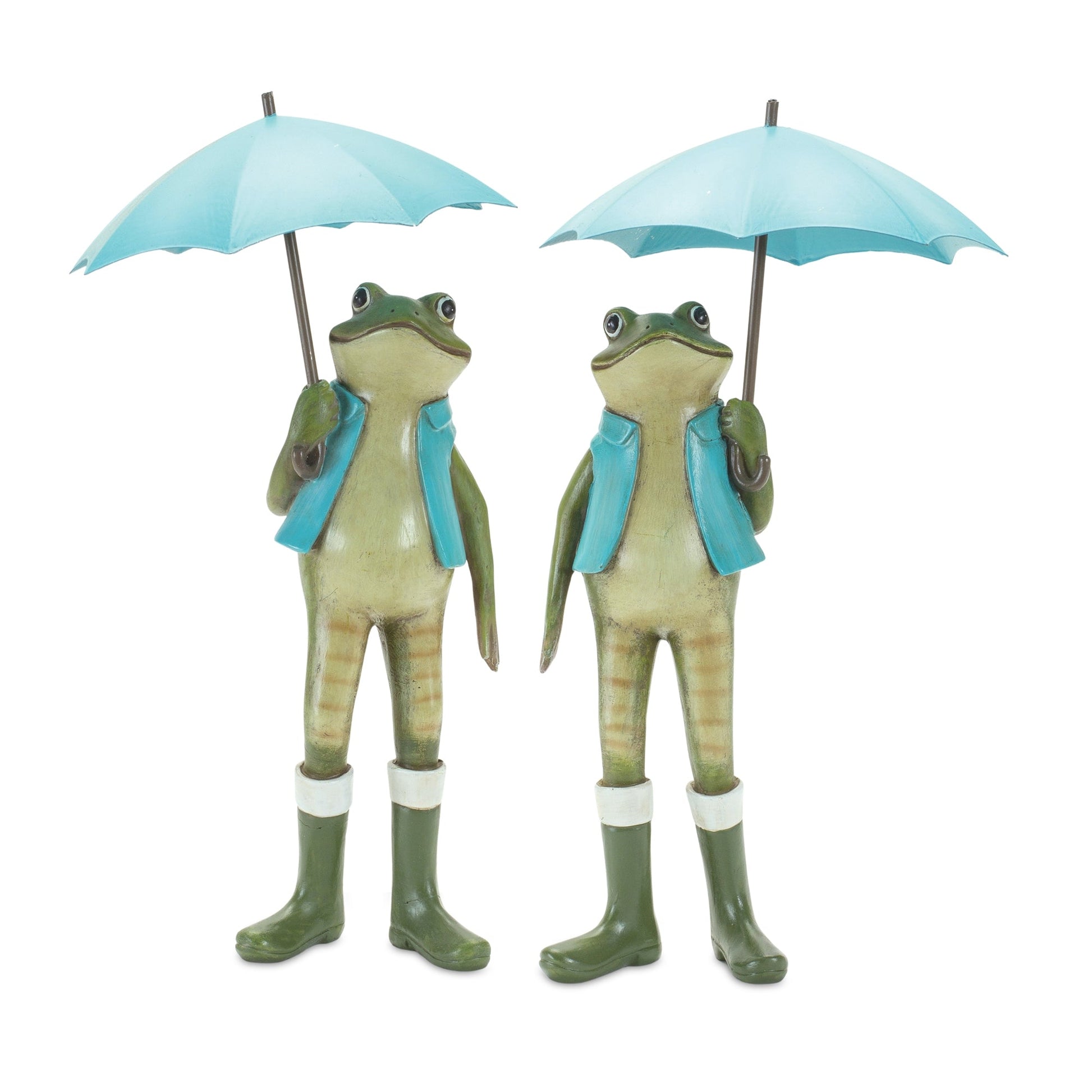 Garden-frog-with-umbrella-and-rainboot-accent-(set-of-2)-Garden-Decor