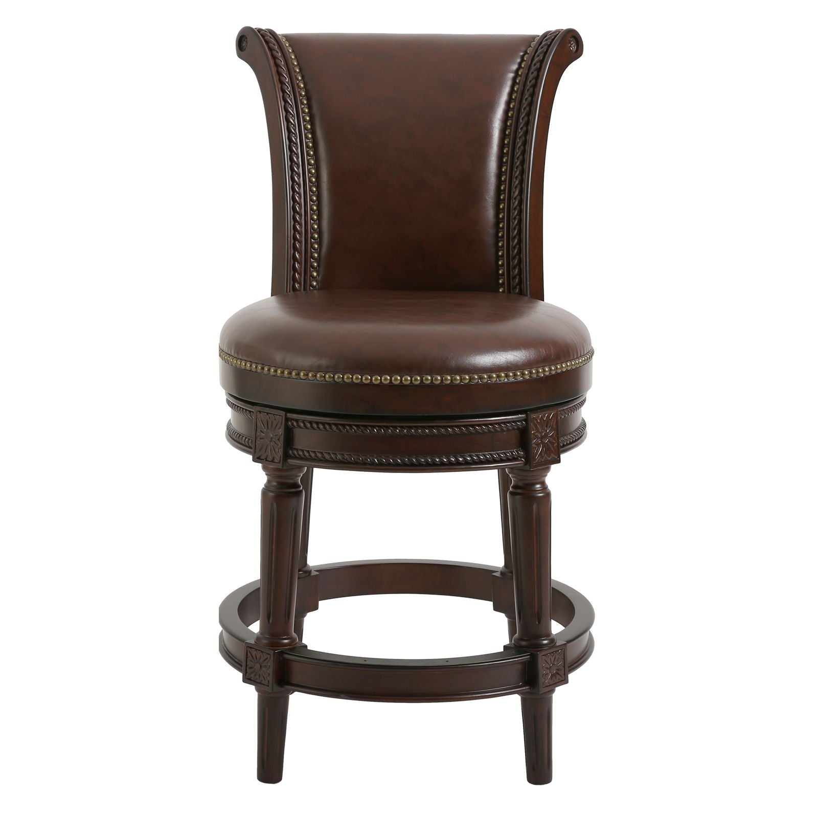 Swivel Barstool With High-Back