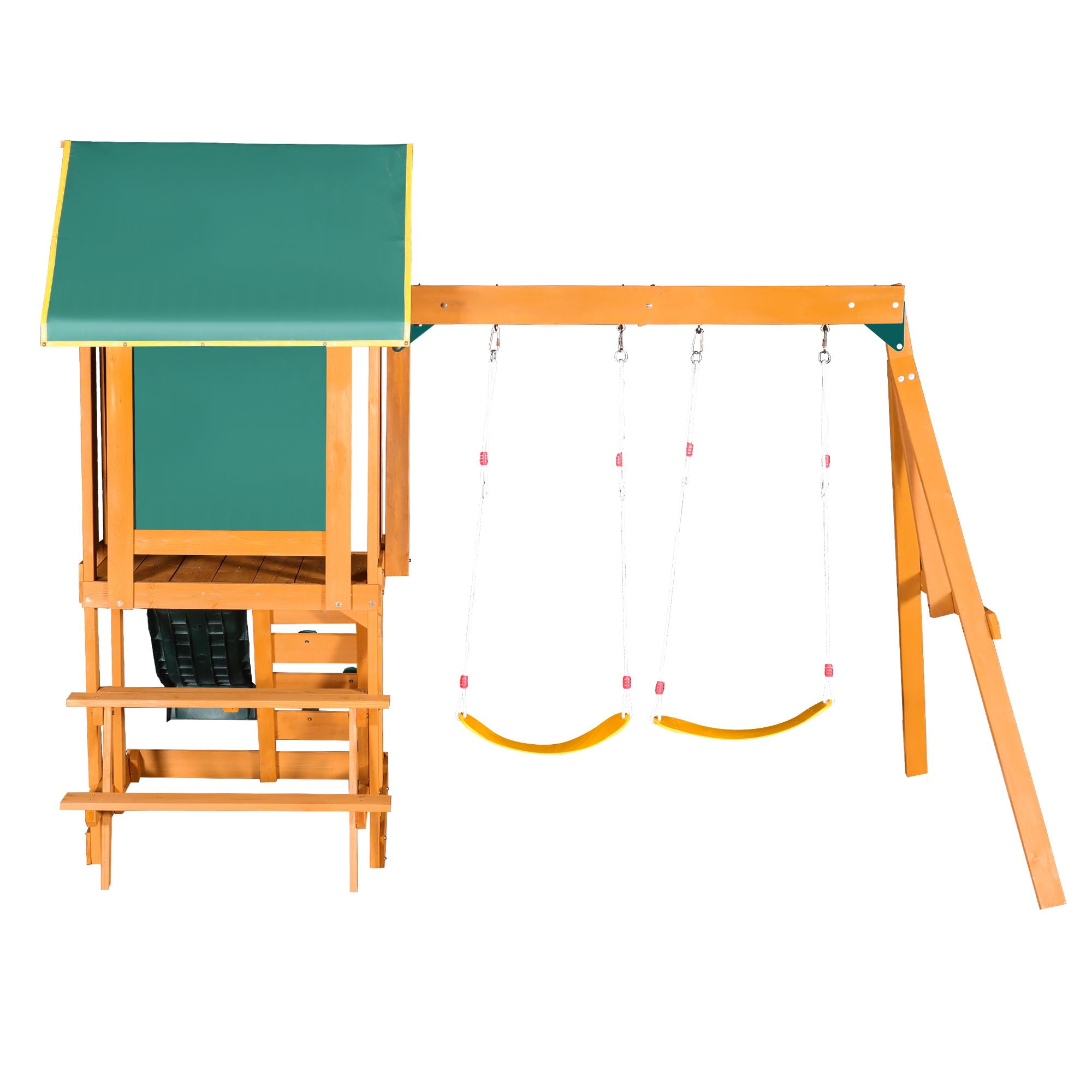 Children's Playset 3 In 1 With Slide, Swings, And Climber