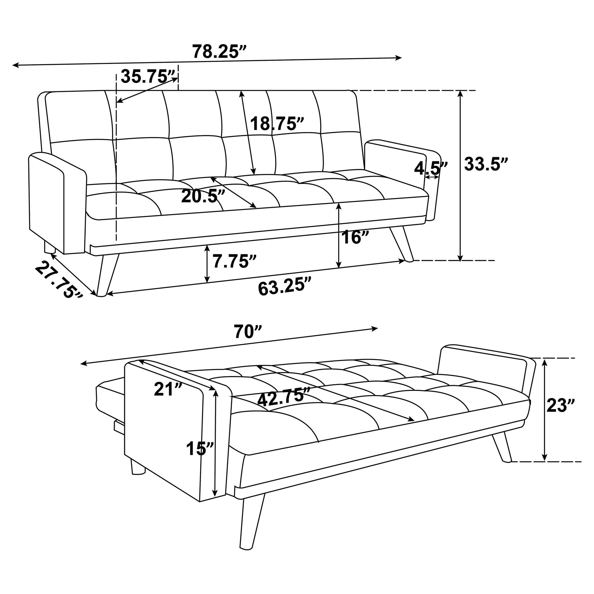 Declan - Convertible Sofa Bed