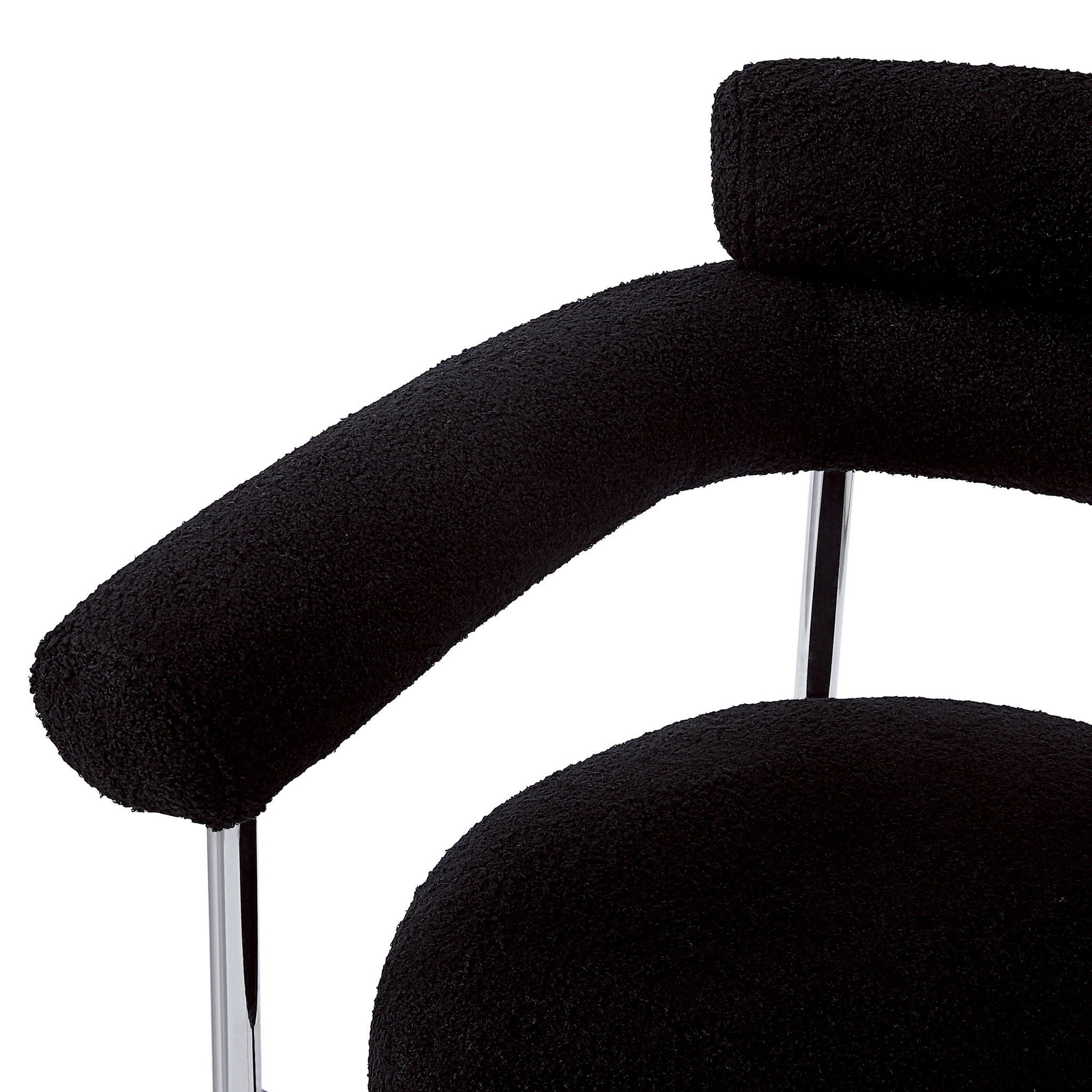Contemporary Upholstered Armchair Dining Chairs With Metal Legs (Set of 2)