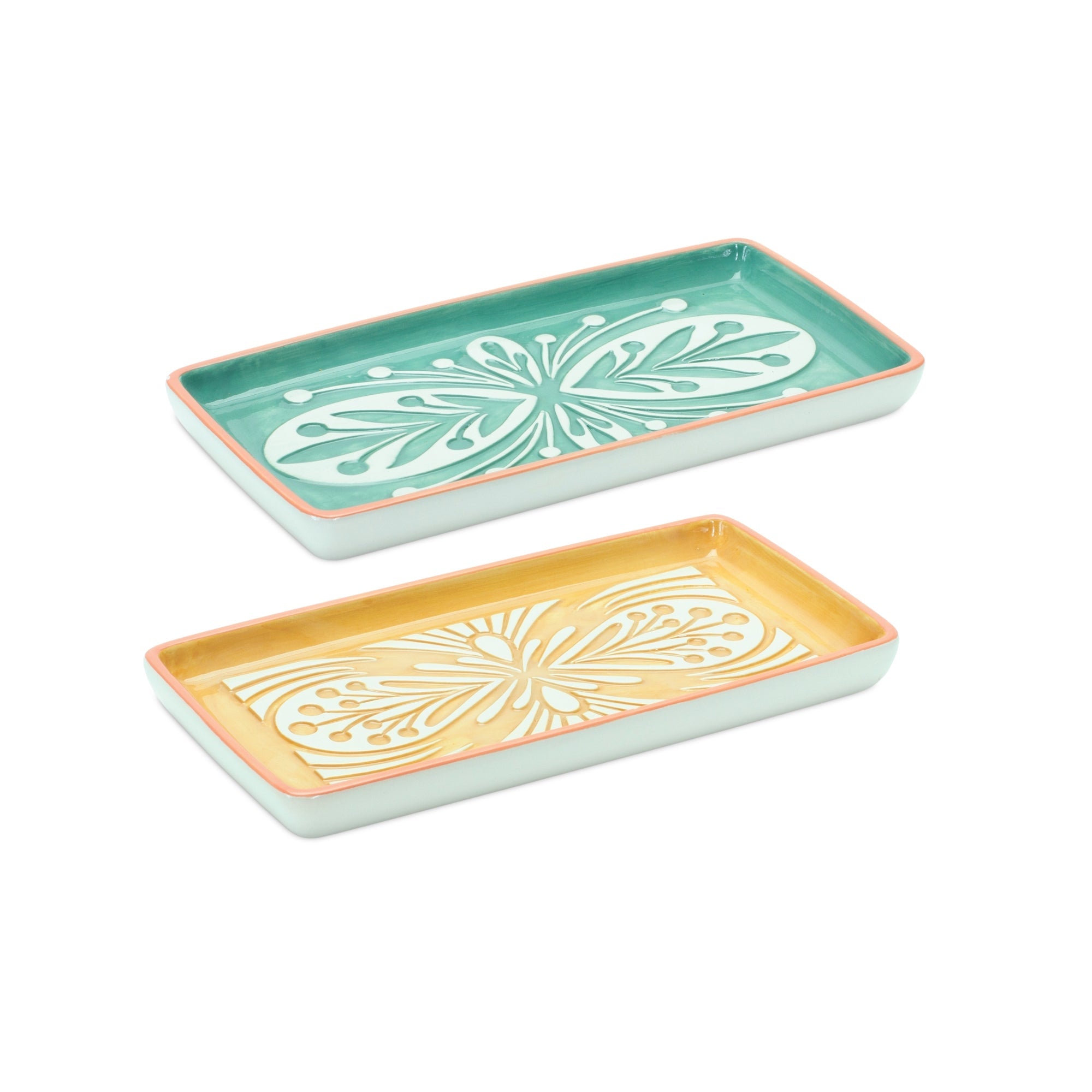 Ornamental Ceramic Tray (Set of 6)