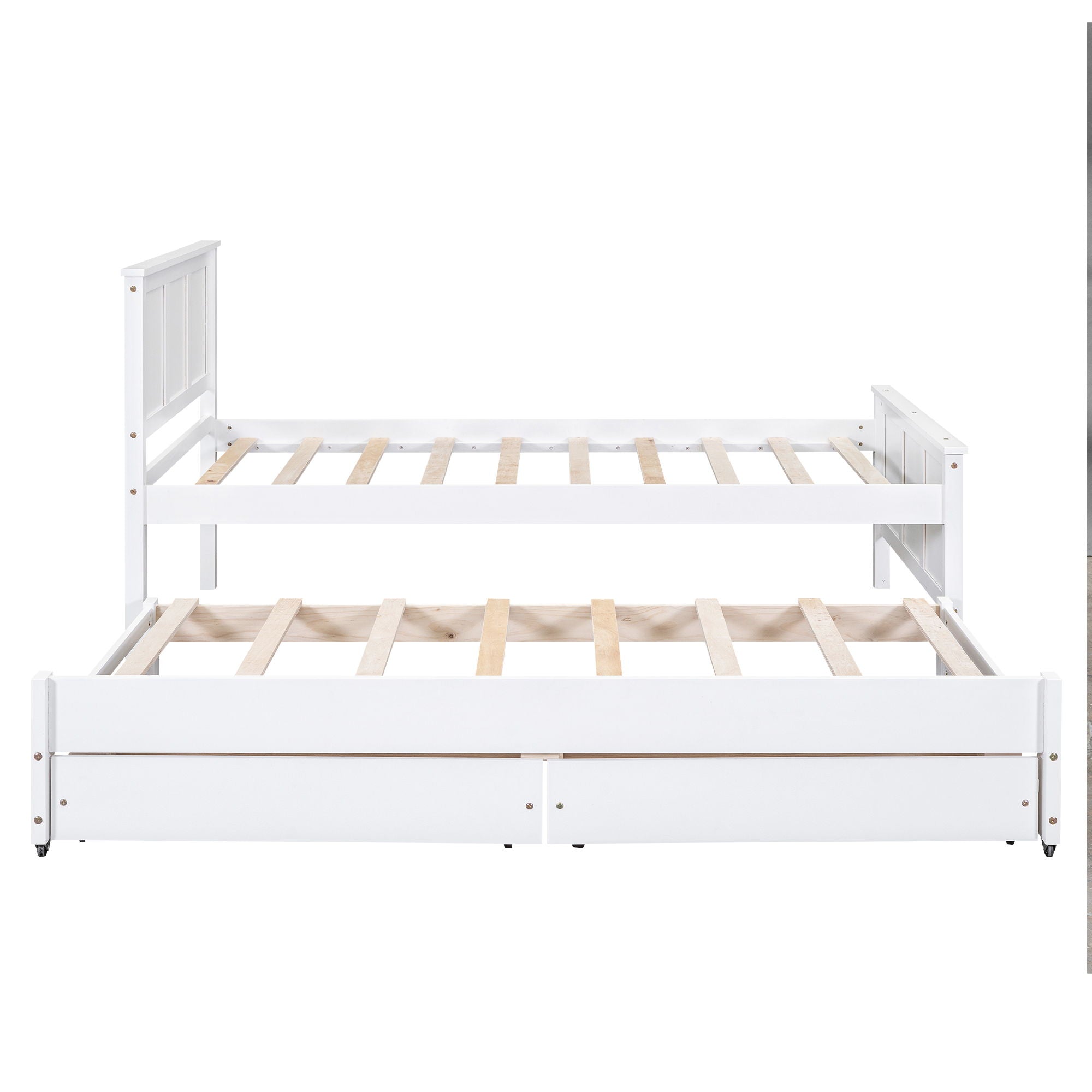 Platform Bed With Trundle And Drawers