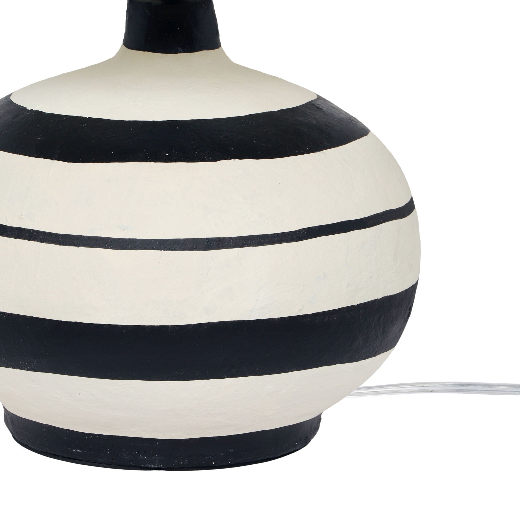 Positano - Striped Papier Mache Table Lamp