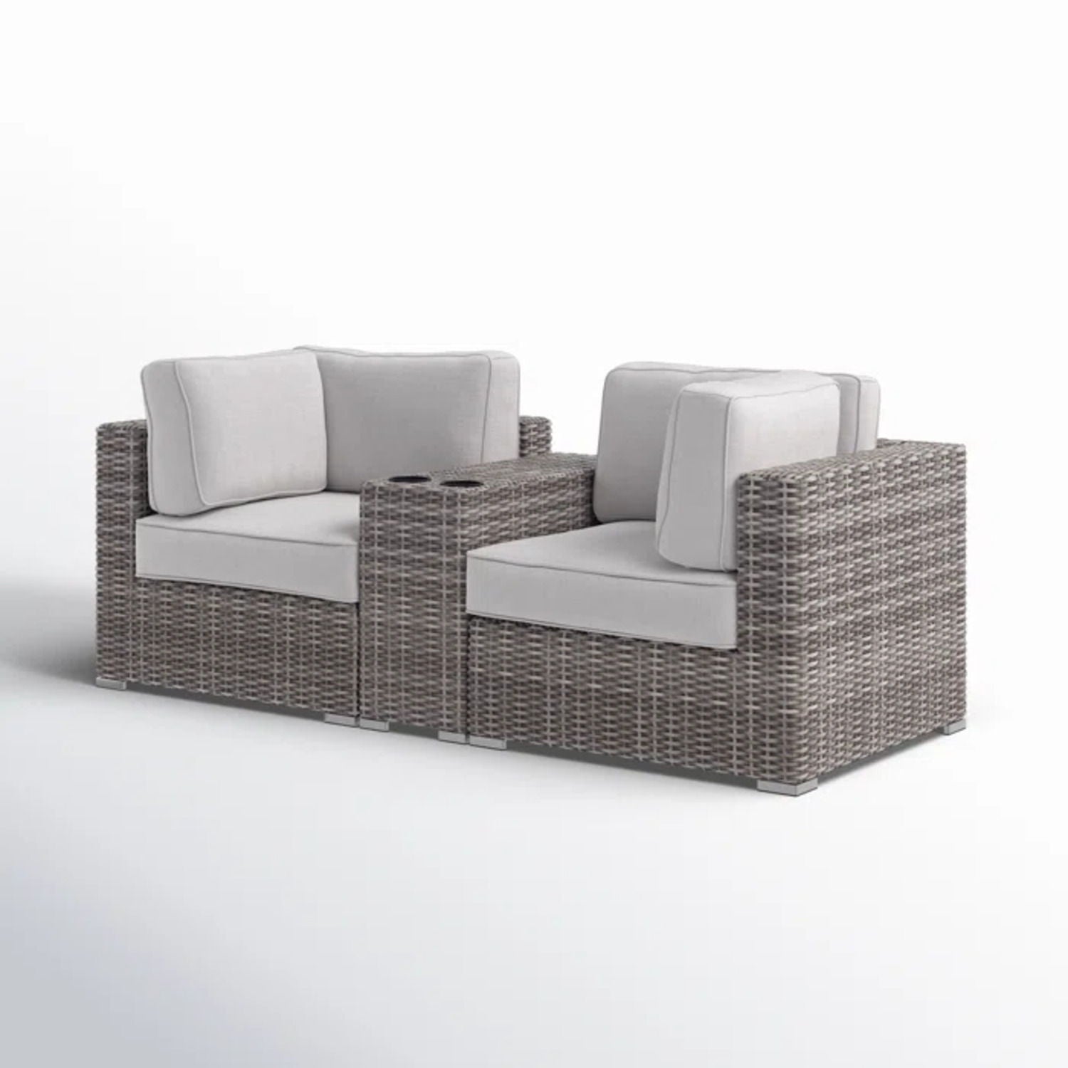 Handcrafted Outdoor Loveseat With Wicker Seating - Best Buy Furniture