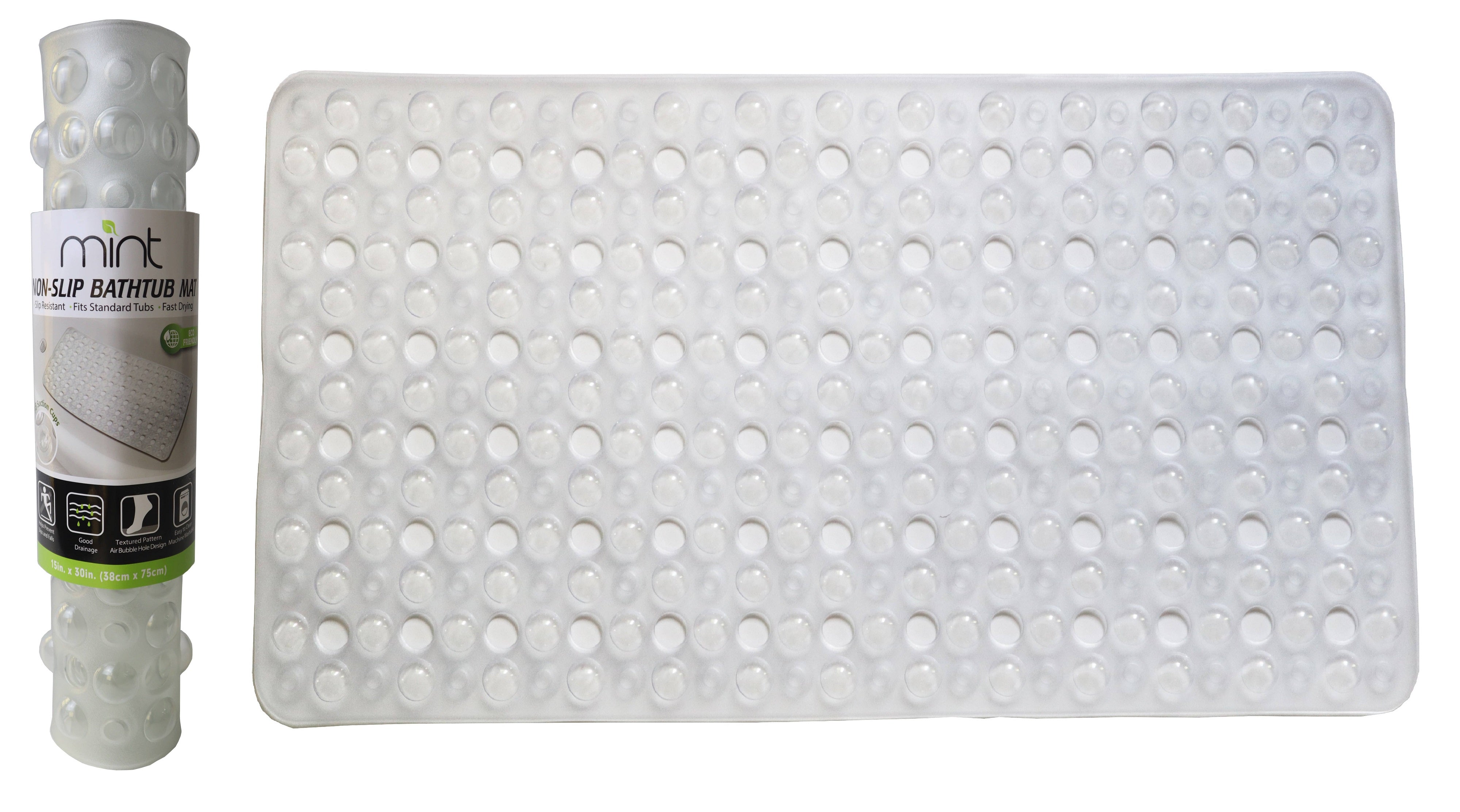Non Skid Bubble Bath Mat - 4 Colors!
