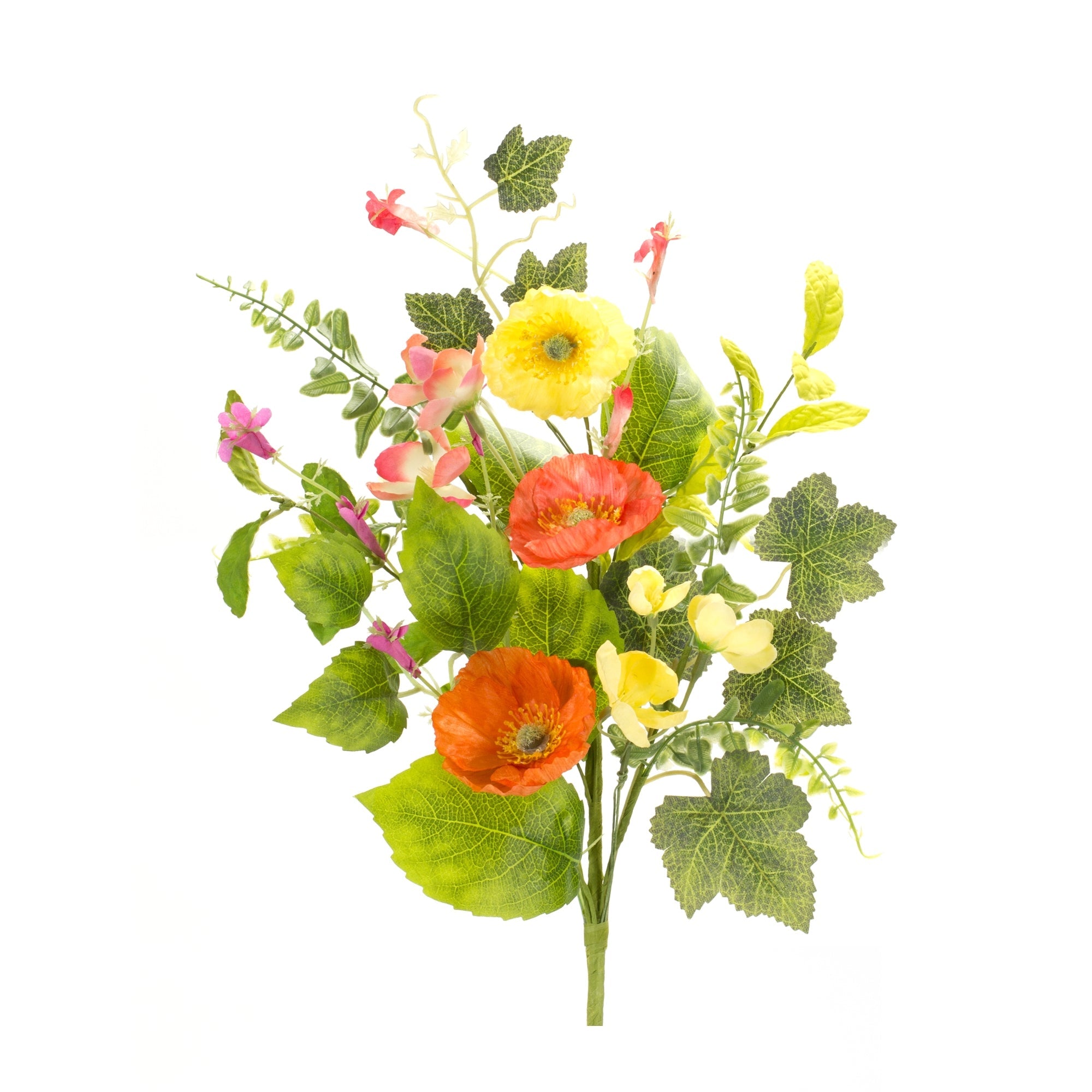 Poppy-Floral-Spray-(Set-of-6)-Artificial-Flowering-Plants