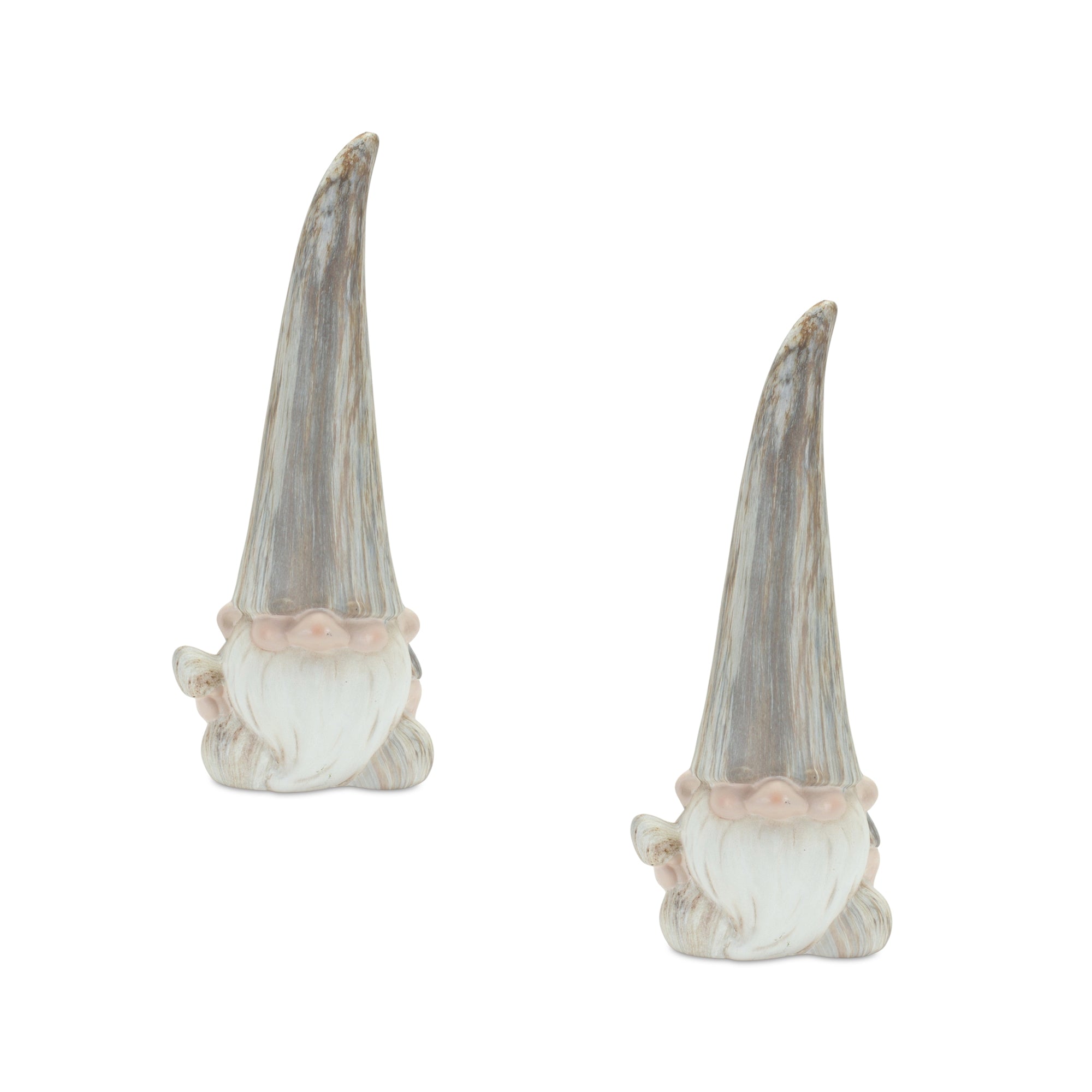 Modern-Terra-Cotta-Gnome-Figurine-with-Marble-Finish-(Set-of-2)-Figurines