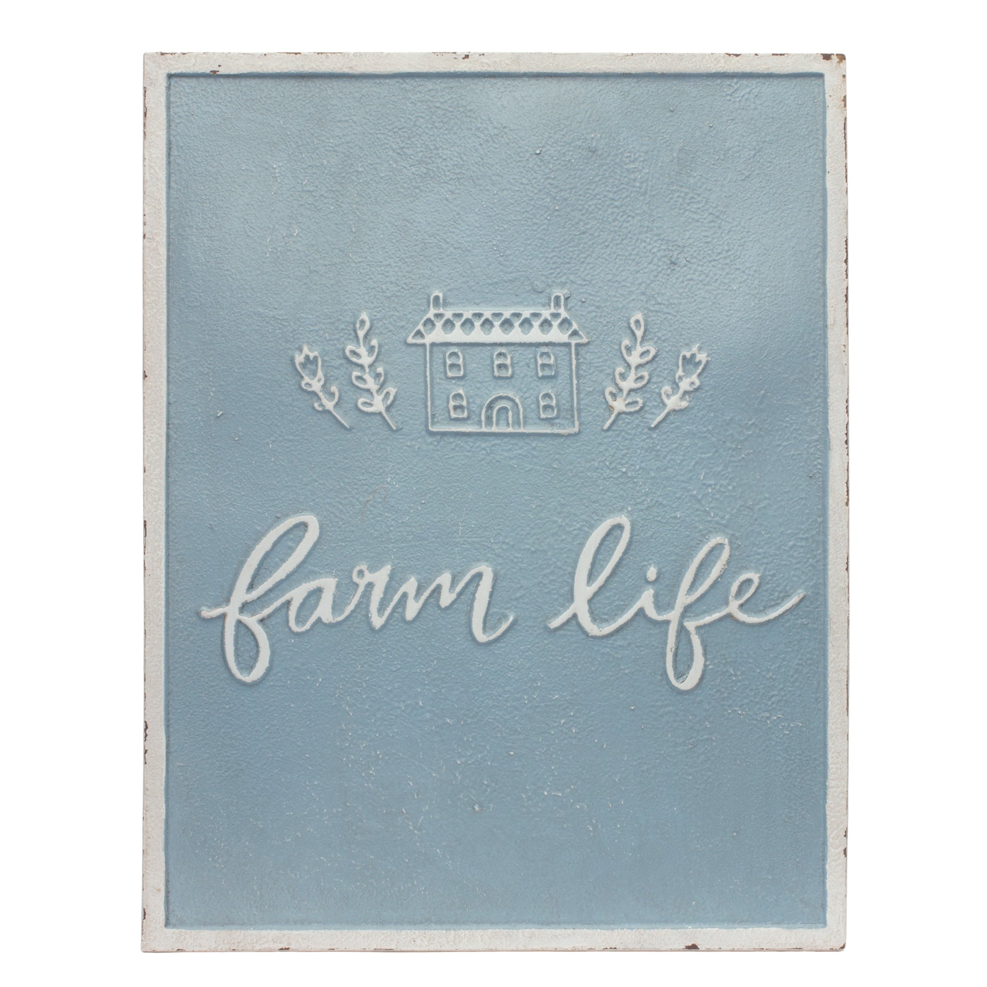 Metal Farm Life Sentiment Sign (Set of 2)