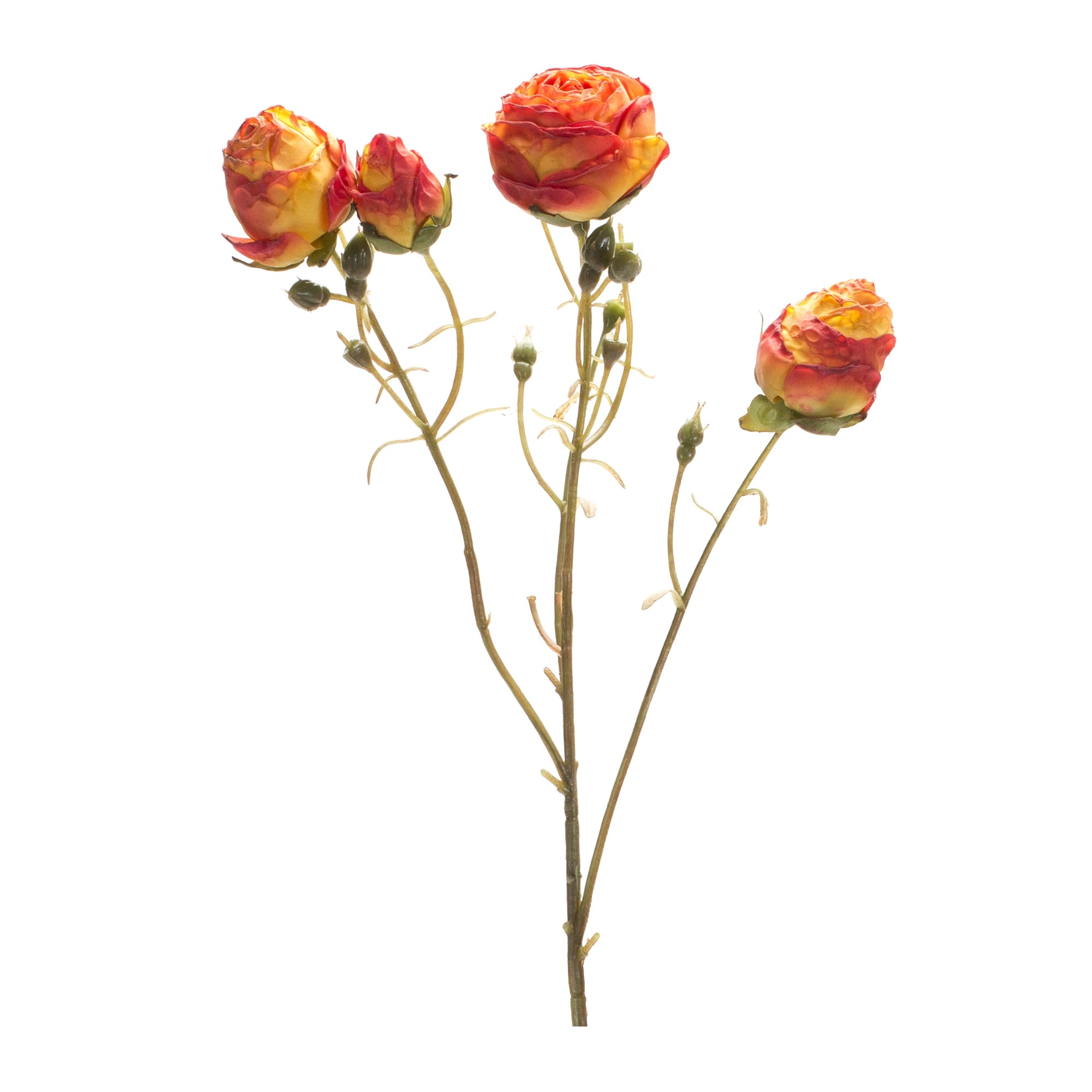 Yellow-Rose-Bud-Spray-(Set-of-6)-Artificial-Flowering-Plants