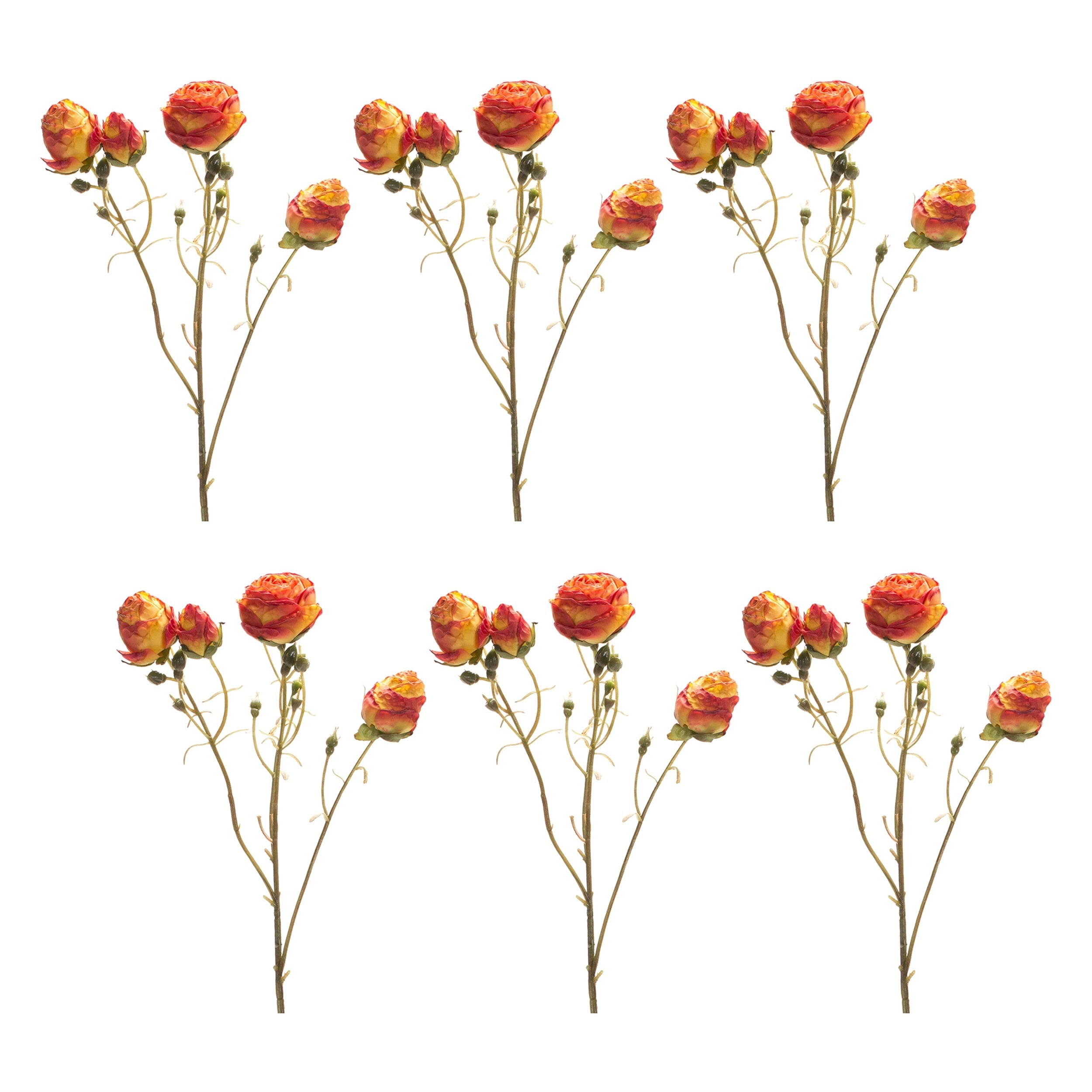 Yellow Rose Bud Spray (Set of 6)