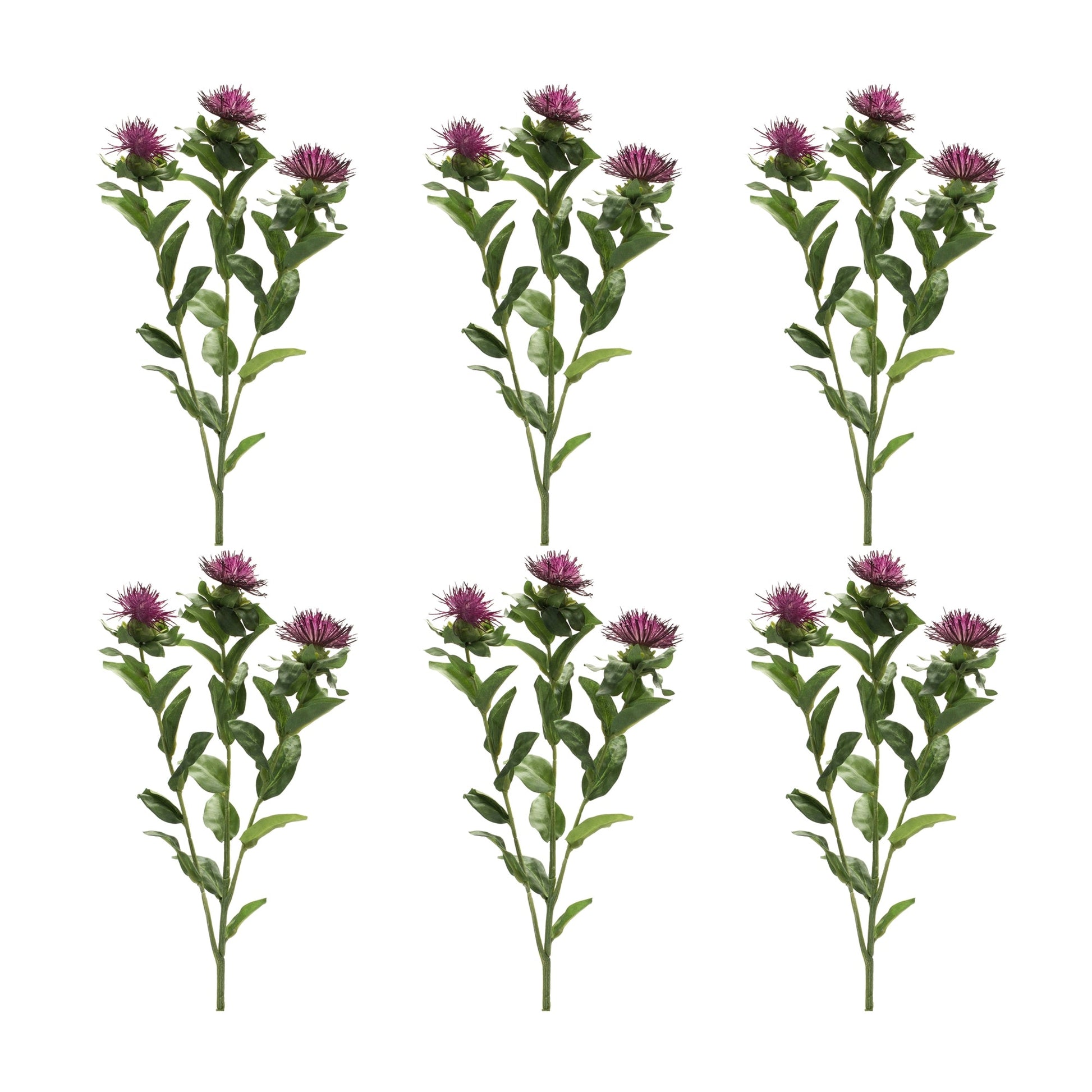 Purple-thistle-floral-spray-(set-of-6)-Artificial-Flowering-Plants